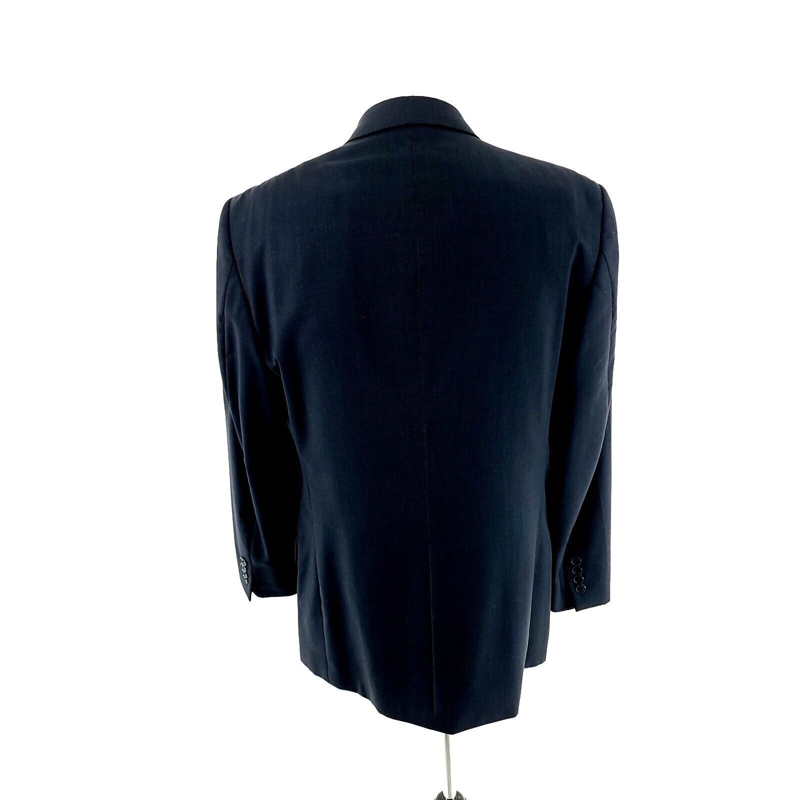 Pierre Cardin Pierre Cardin Worsted Wool 3 Button Blazer Blue 38R Or Slim Size 38R - 6 Thumbnail