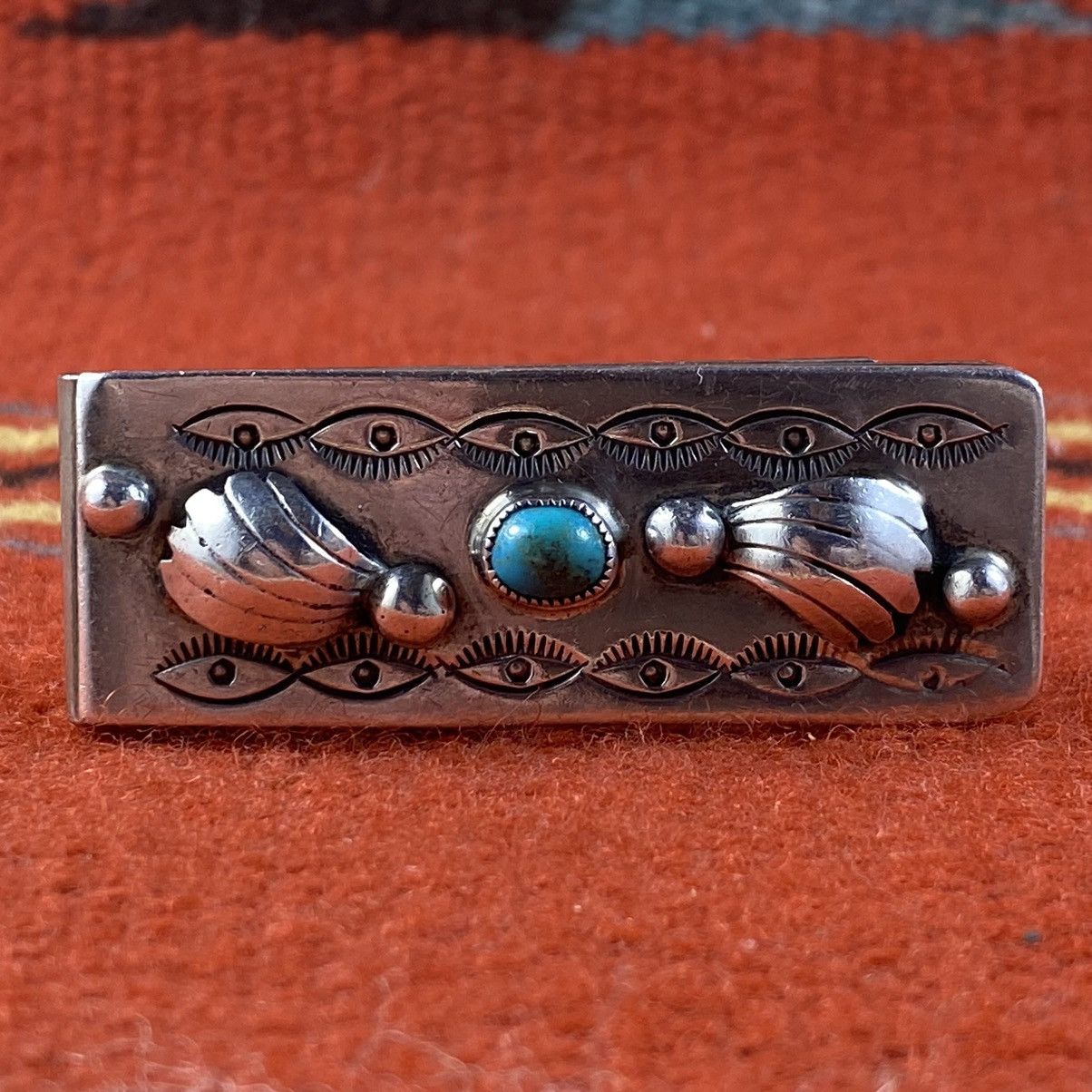 Kapital × Vintage Vtg Navajo JM Haley Sterling Silver Turquoise Money Clip Size ONE SIZE - 3 Thumbnail