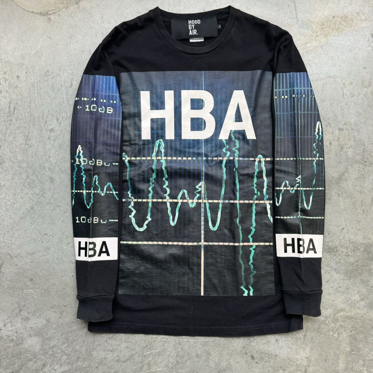 image of Crazy Y2K Hood By Air Life Line Longsleeve Shirt Opium in Black, Men's (Size Small)