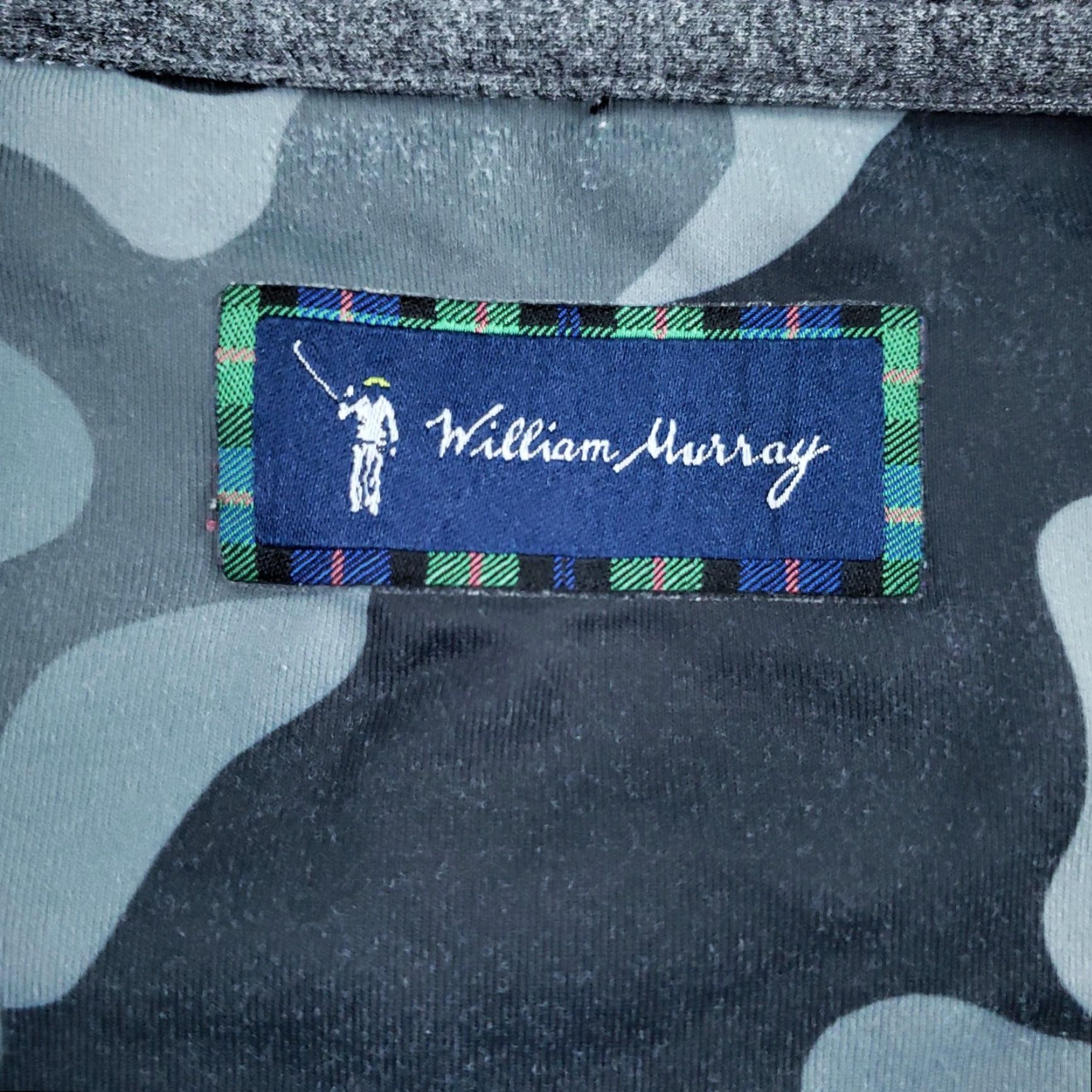Vintage William Murray Polo Shirt Mens L Gray Camouflage Golf Short Sleeve Shirt Size US L / EU 52-54 / 3 - 5 Thumbnail