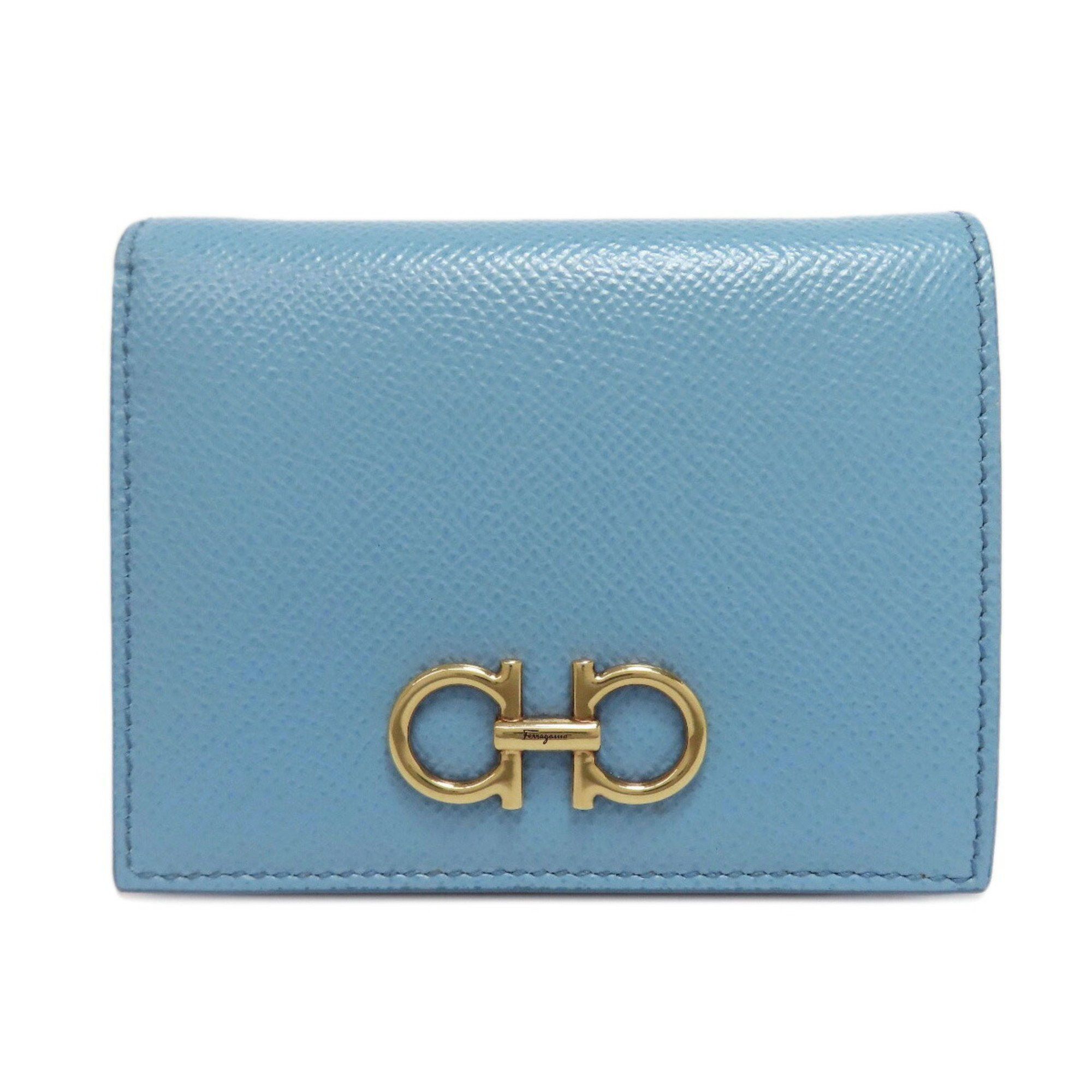 Salvatore Ferragamo Gancini hardware bifold leather wallet for women