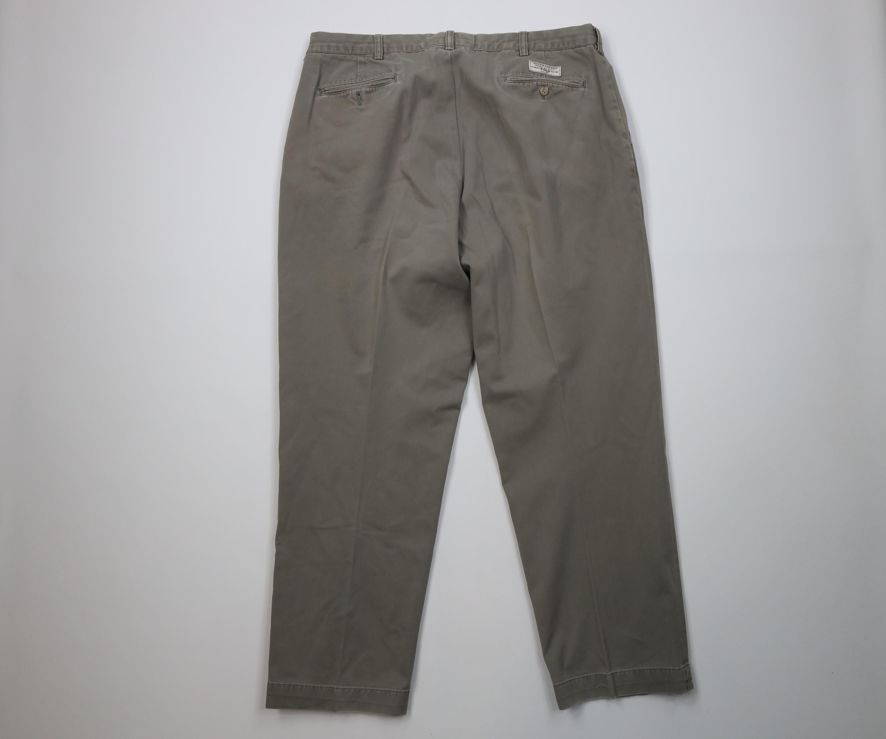 Polo Ralph Lauren Vintage 90s Ralph Lauren Prospect Wide Leg Chino Pants Green Size US 40 / EU 56 - 13 Thumbnail