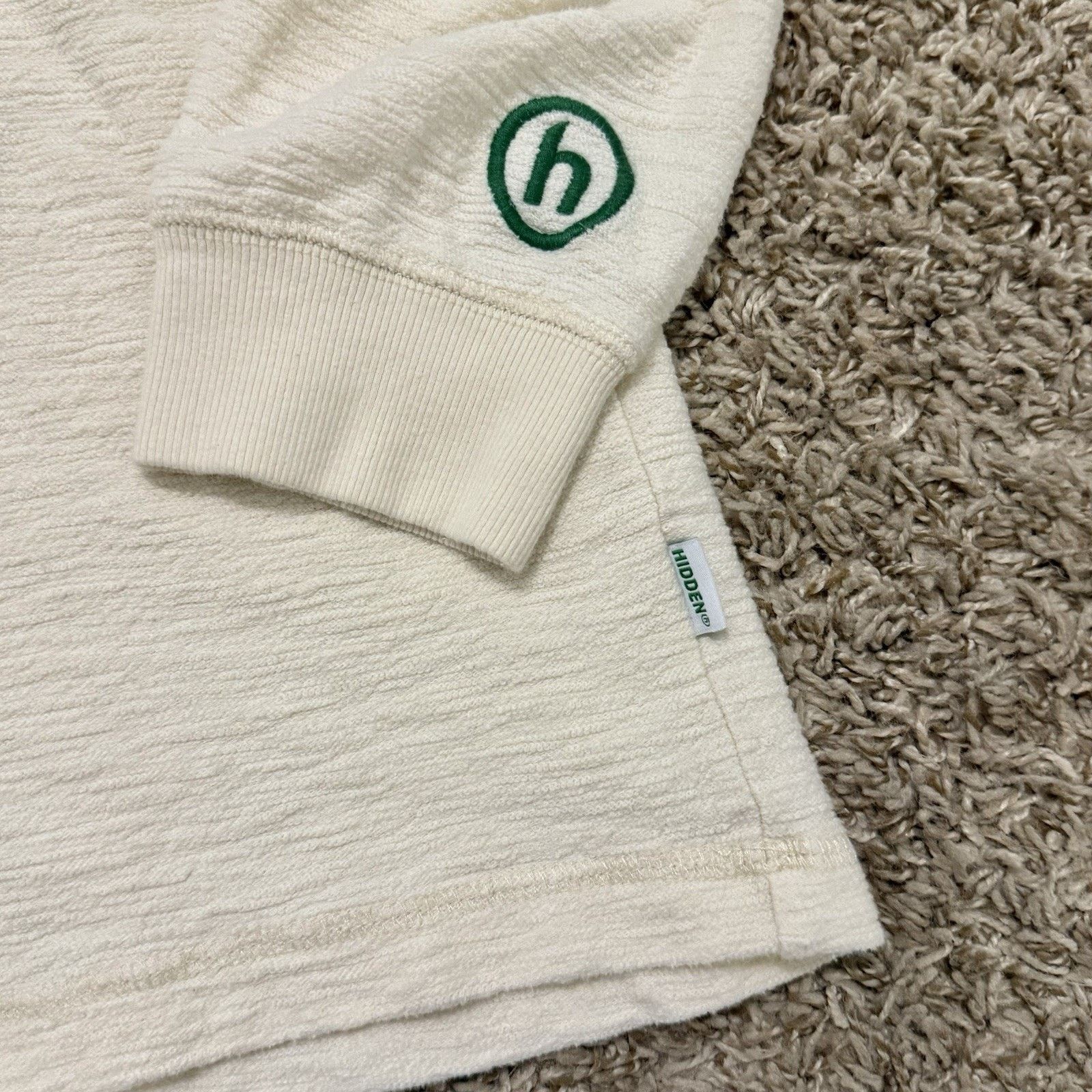 HIDDEN Hidden NY Slub LongSleeve Crewneck Thermal Shirt Cream White Size US M / EU 48-50 / 2 - 2 Thumbnail