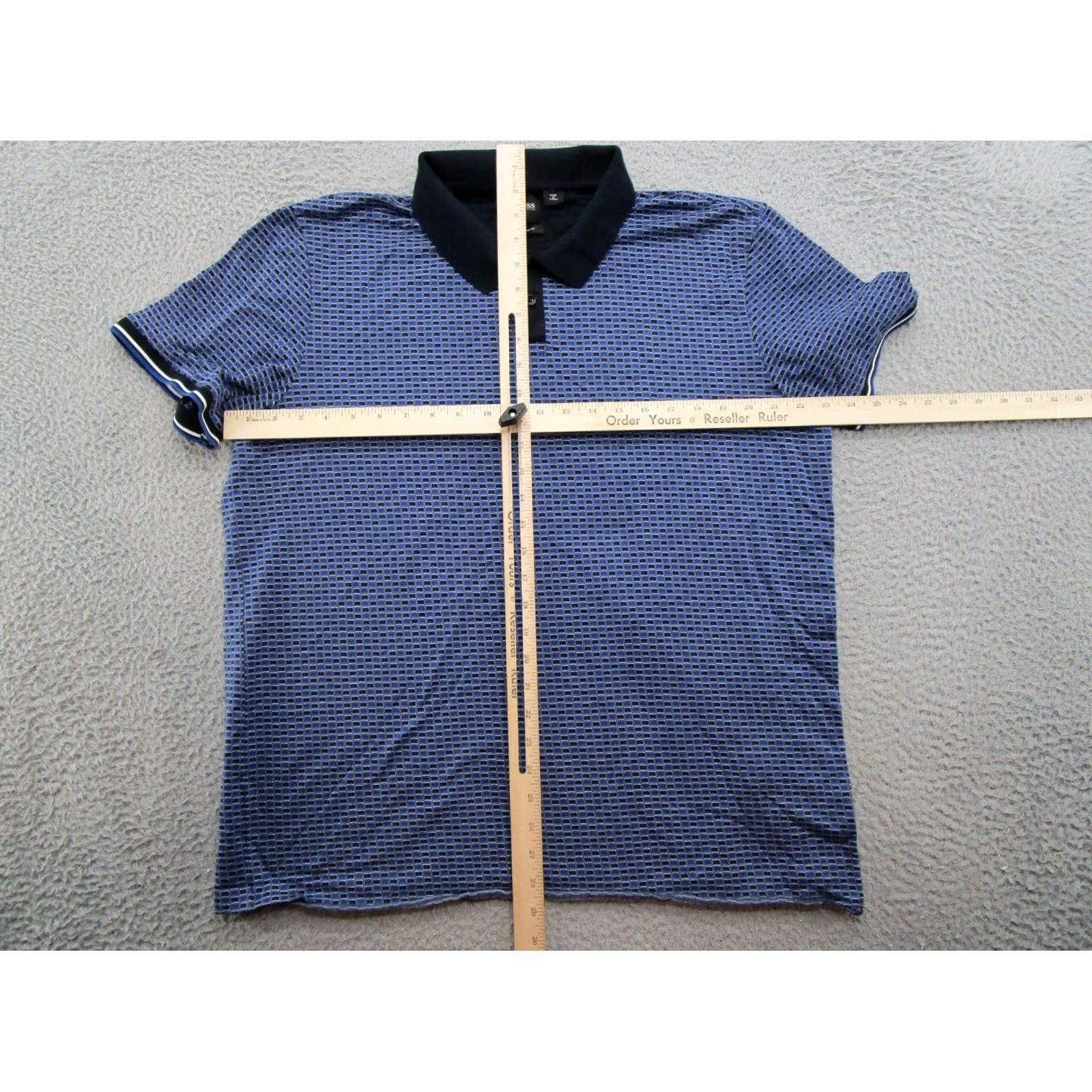 Hugo Boss HUGO BOSS Polo Short Sleeve Mens Geometric Cotton Jersey Shirt Slim Regular Size L Multicolor Golf Casual Activewear Size US L / EU 52-54 / 3 - 4 Thumbnail