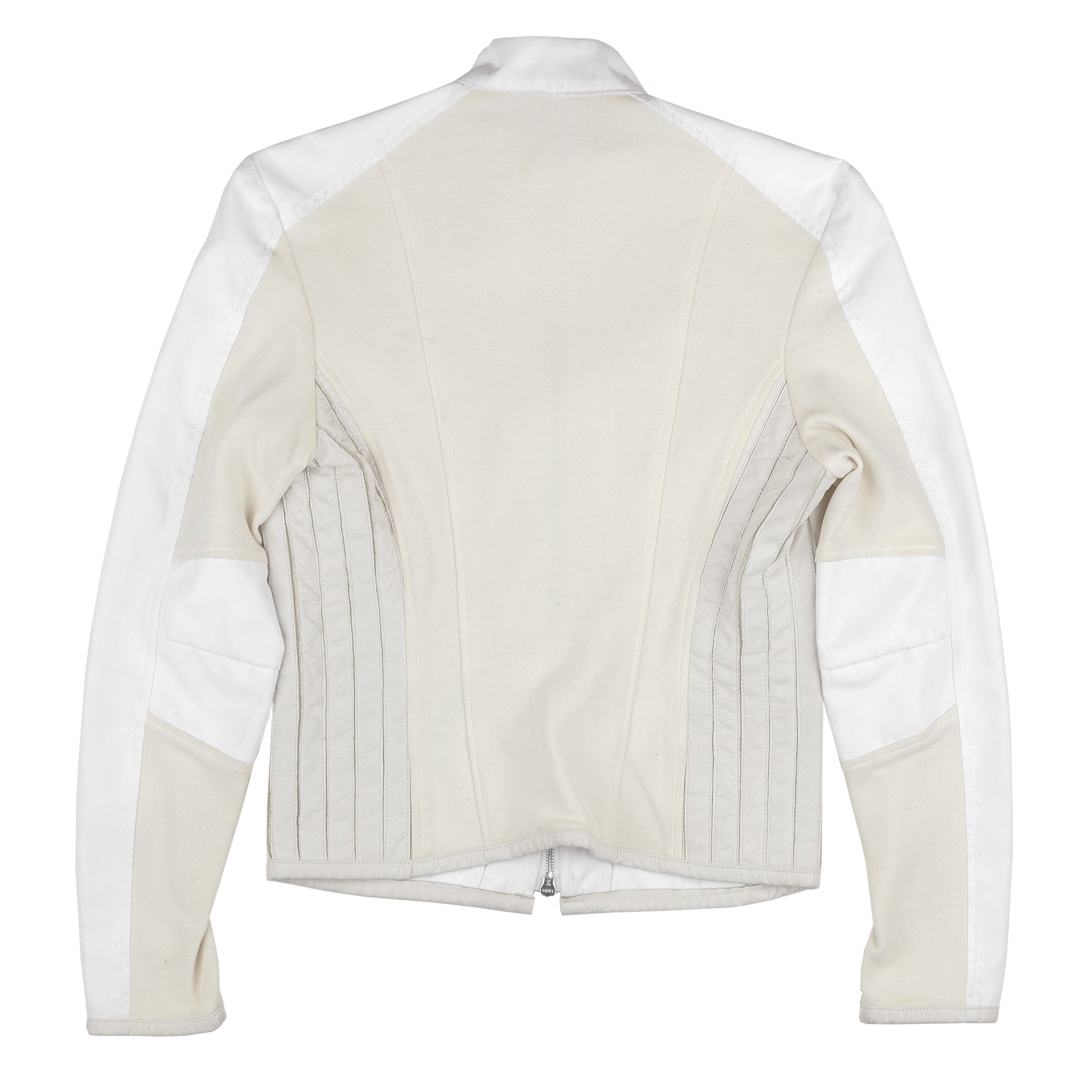 Moncler Moncler Round Collar White Jacket (S) Size S / US 4 / IT 40 - 2 Thumbnail