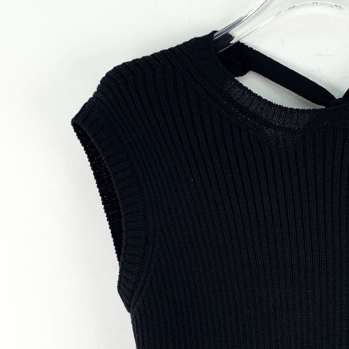 Dior Dior 23 Style Black Wool Sleeveless Knit Vest K26WX Size M / US 6-8 / IT 42-44 - 3 Thumbnail