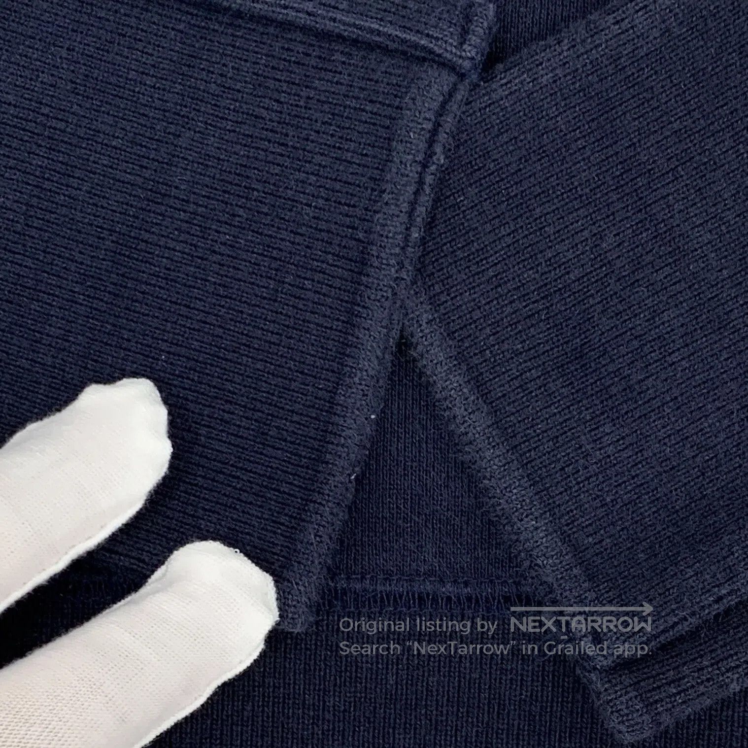Thom Browne Thom Browne Navy classic four-stripe cotton crew neck long Size US XS / EU 42 / 0 - 8 Thumbnail
