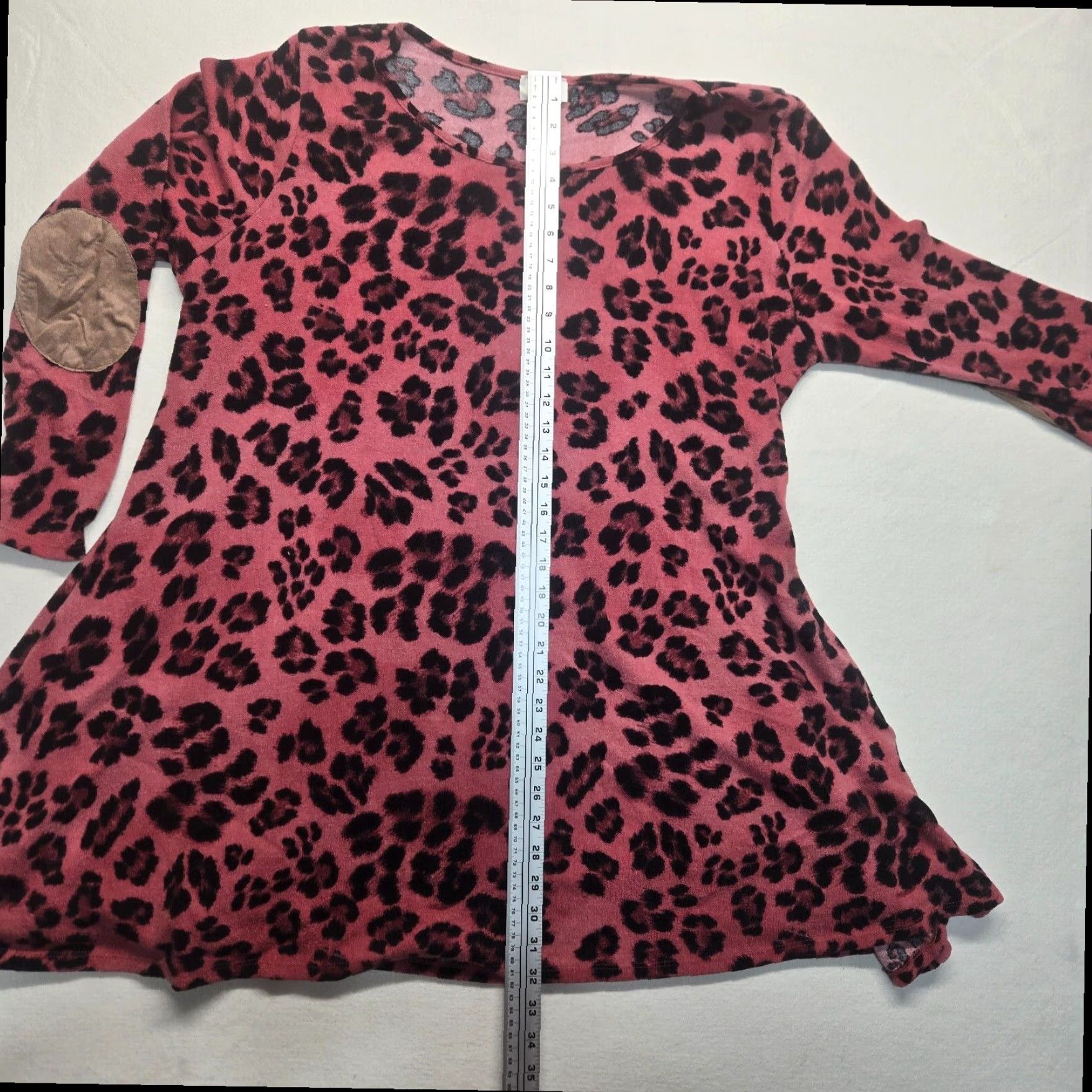 Vintage Women's Pink Animal Print Long Sweater Long Sleeve Plus Size 3XL Extra Large Size XXL / US 16-18 / IT 52-54 - 6 Thumbnail