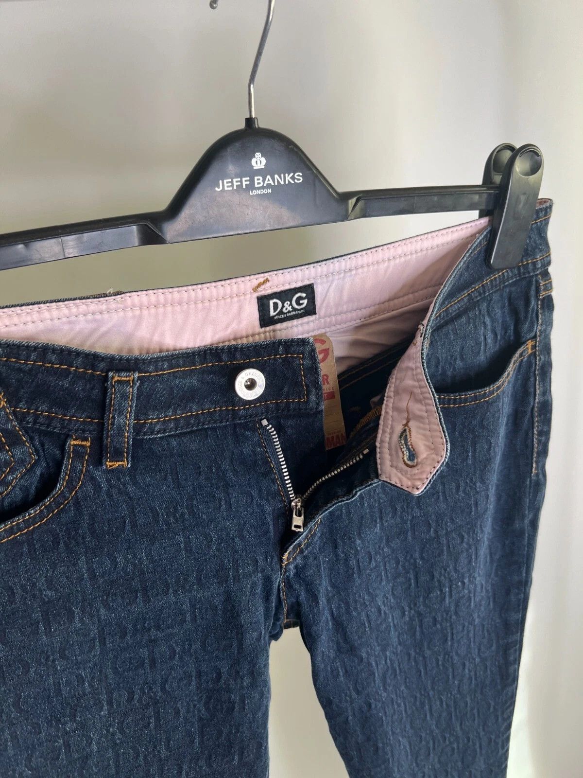 Dolce & Gabbana Vintage Dolce & Gabbana Wonder Y2K Monogram Very Tight Jeans Size 31" - 9 Thumbnail