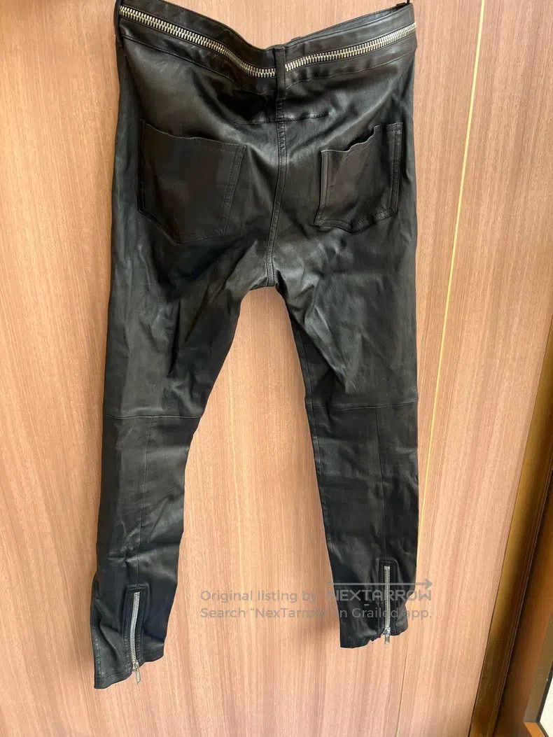 Givenchy Givenchy Black Ladies Leather Pants Size 37" - 2 Thumbnail