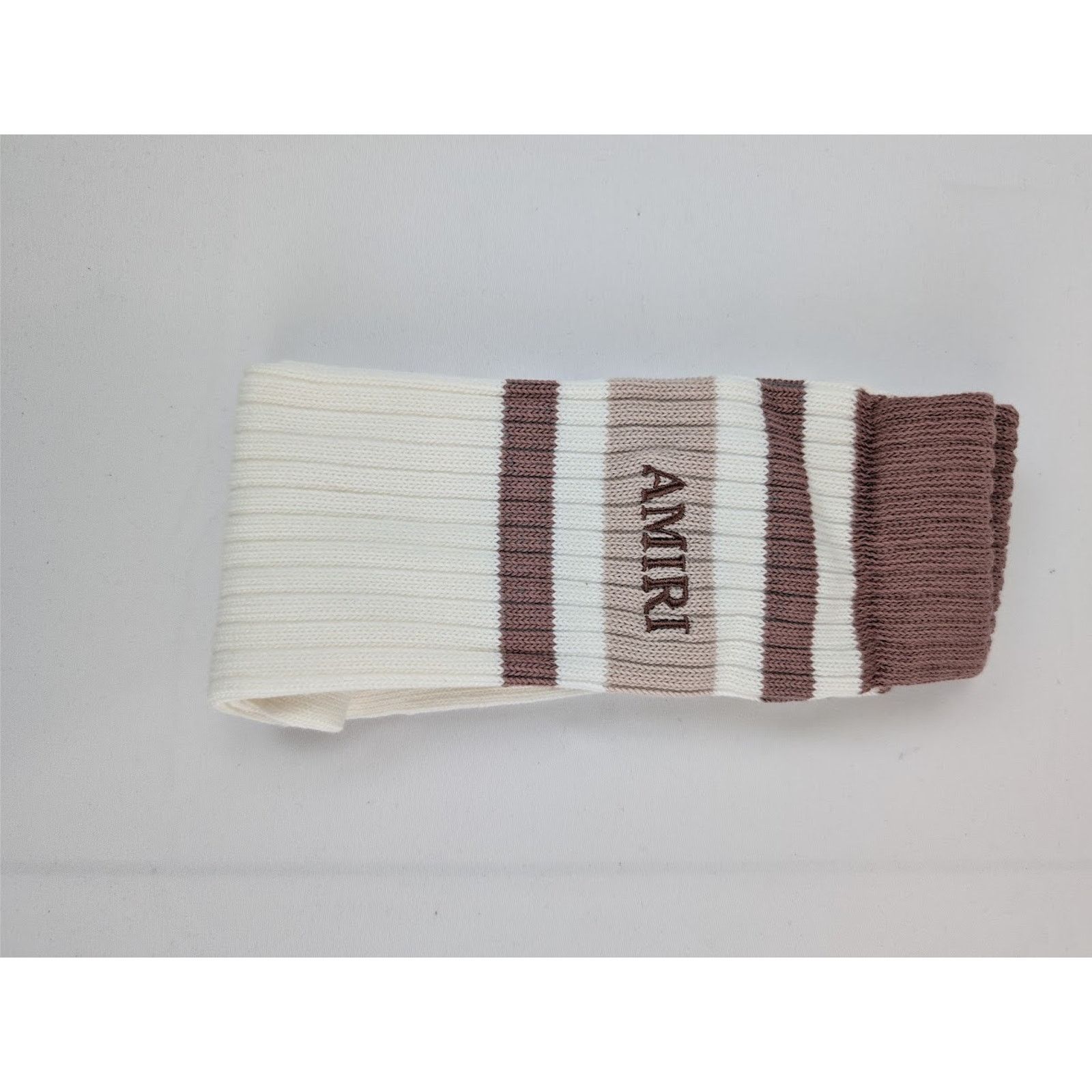 Amiri o1rshd1 Size: 45-46 / Stack Stripe Chunky Socks in Brown Size ONE SIZE - 4 Thumbnail