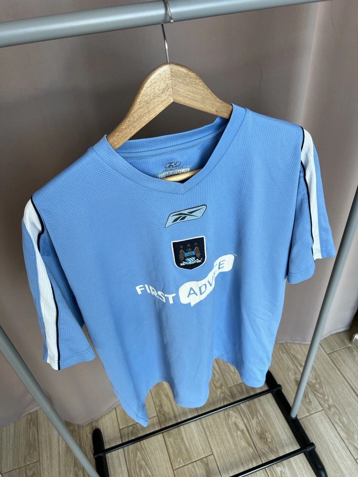 Reebok FC Manchester City 2003/2004 Training Football Shirt XL/XXL Size US XL / EU 56 / 4 - 5 Thumbnail