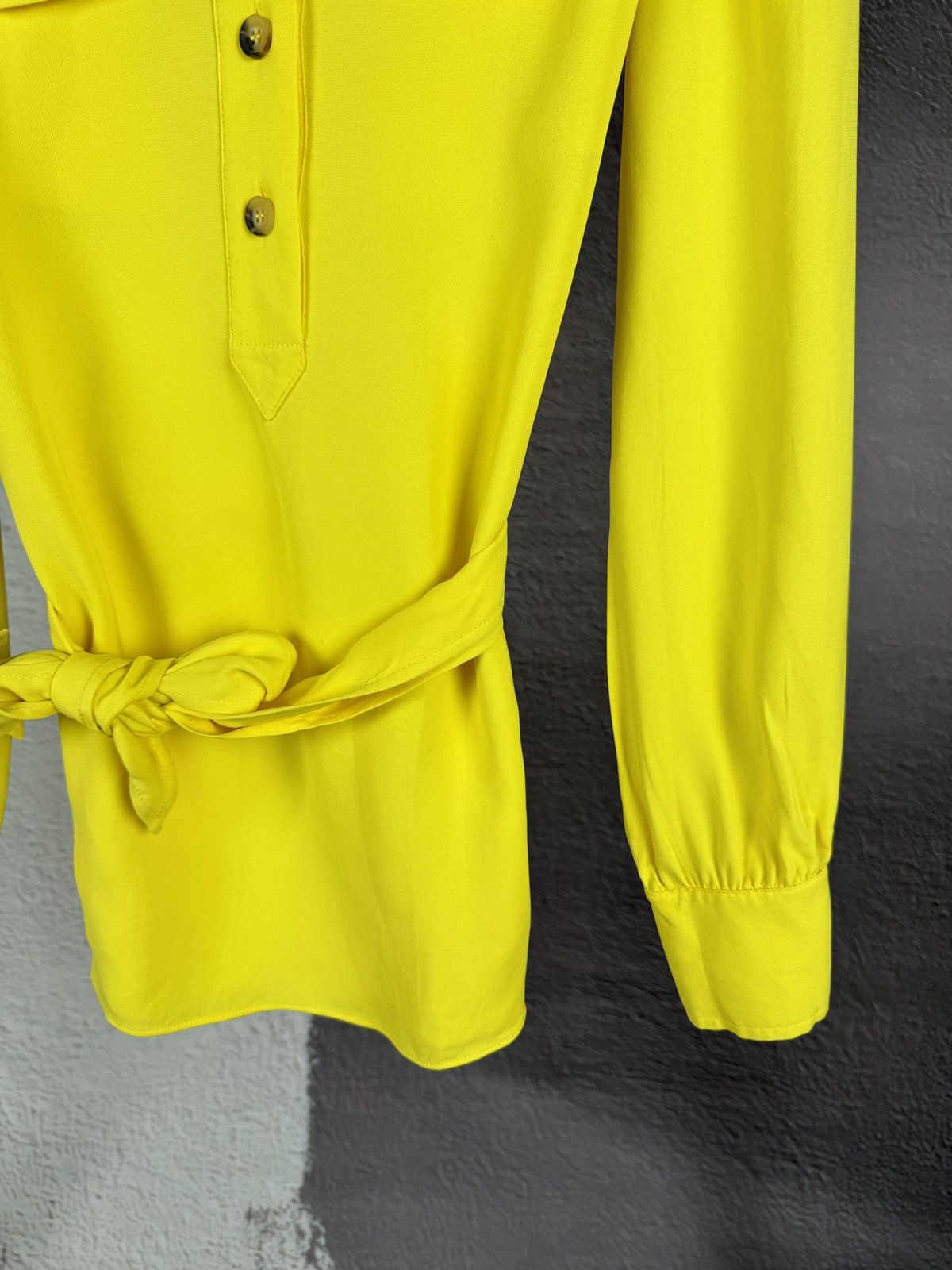 RED Valentino R.E.D. Valentino pure silk yellow belted blouse luxury Size M / US 6-8 / IT 42-44 - 8 Thumbnail