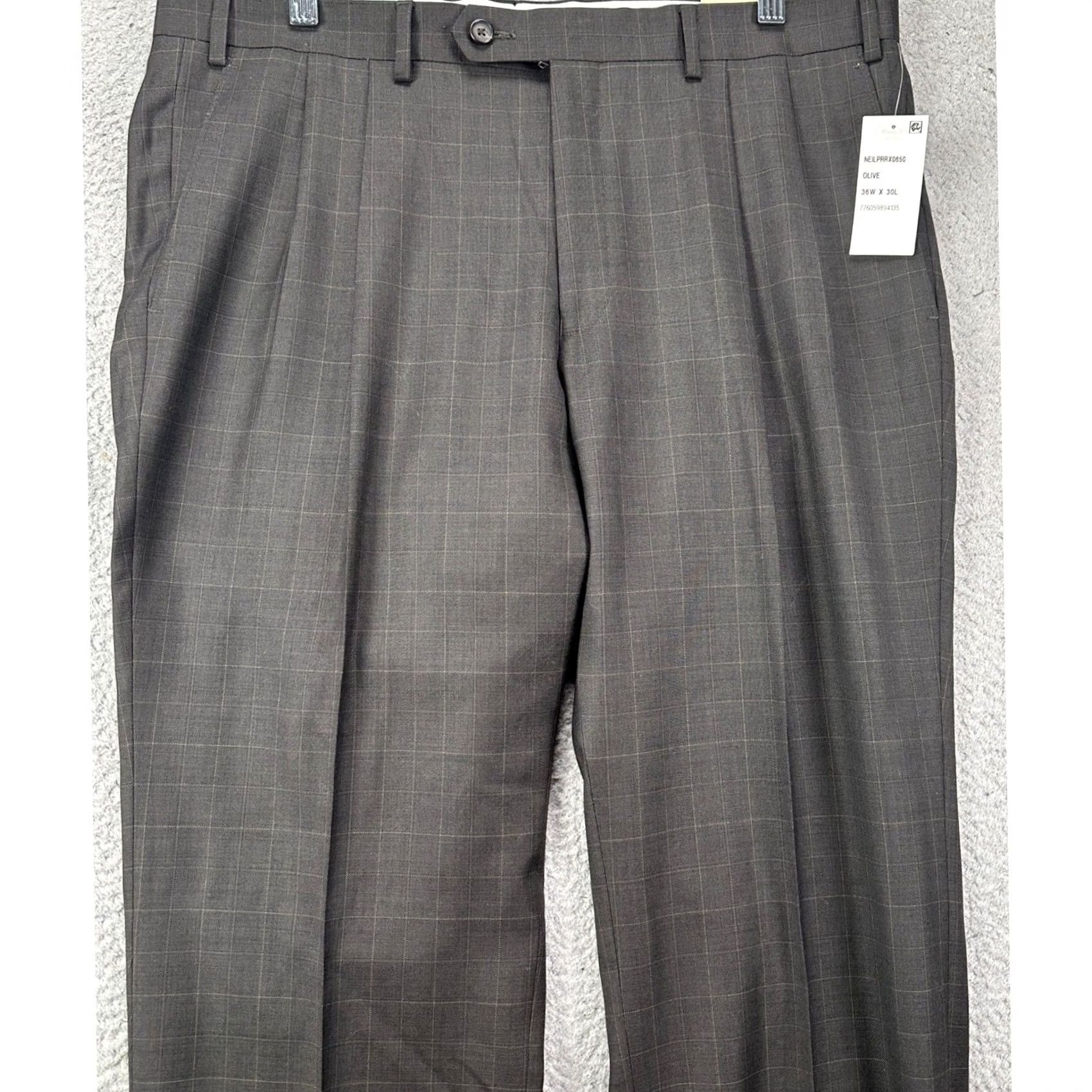 Ralph Lauren NEW Lauren Ralph Lauren Mens 36X30 Pants Dress Olive Wool Pleated 100% Authentic Size US 36 / EU 52 - 4 Thumbnail