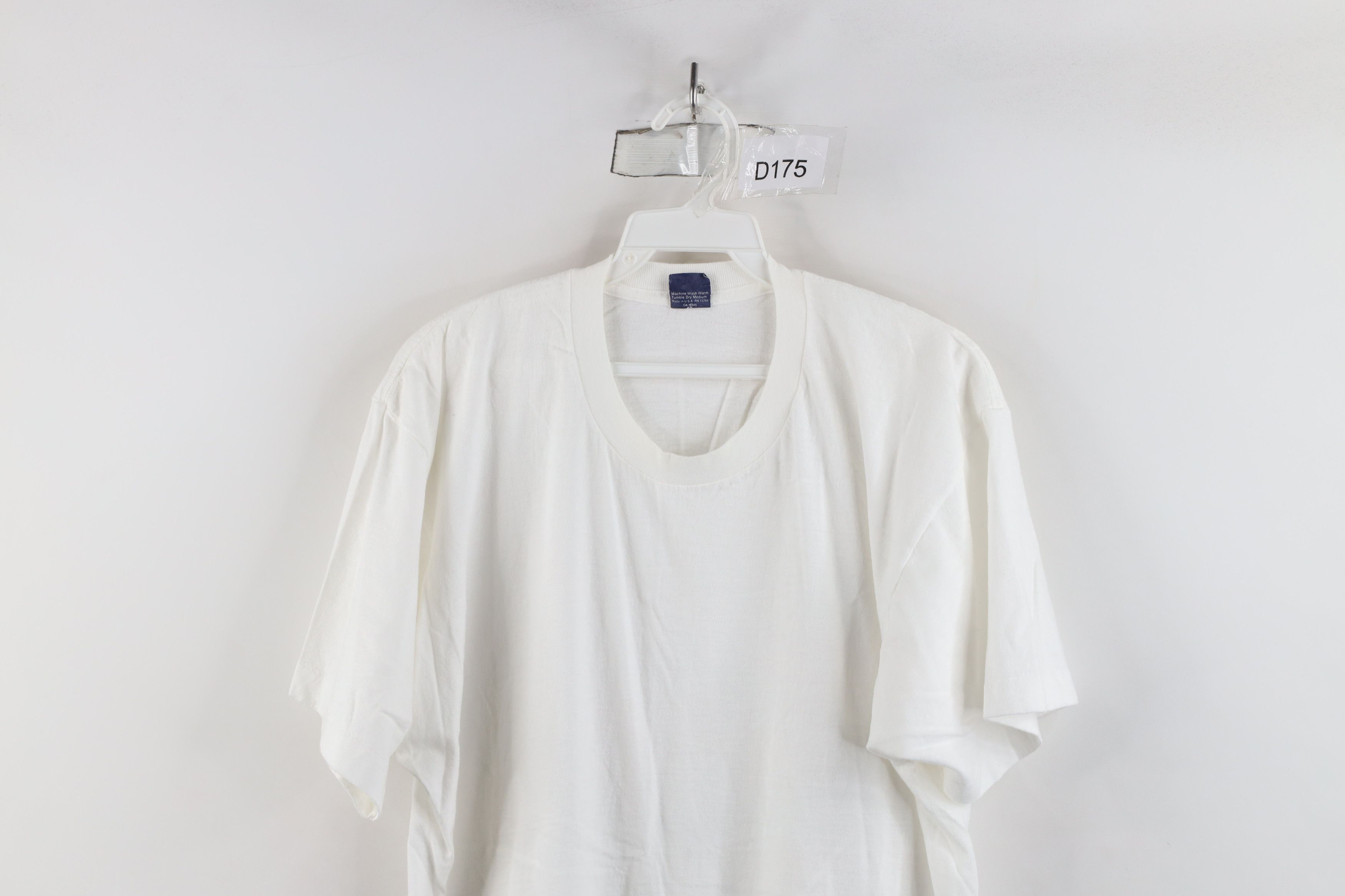 Vintage Vintage 90s Streetwear Cotton Short Sleeve T-Shirt White USA Size US XL / EU 56 / 4 - 2 Thumbnail
