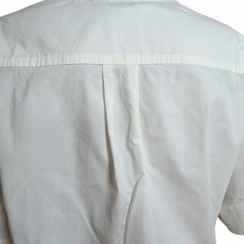 Theory Theory Cuffed Shift Shirt Dress White Cotton Blend 4 (064) Size S / US 4 / IT 40 - 6 Thumbnail