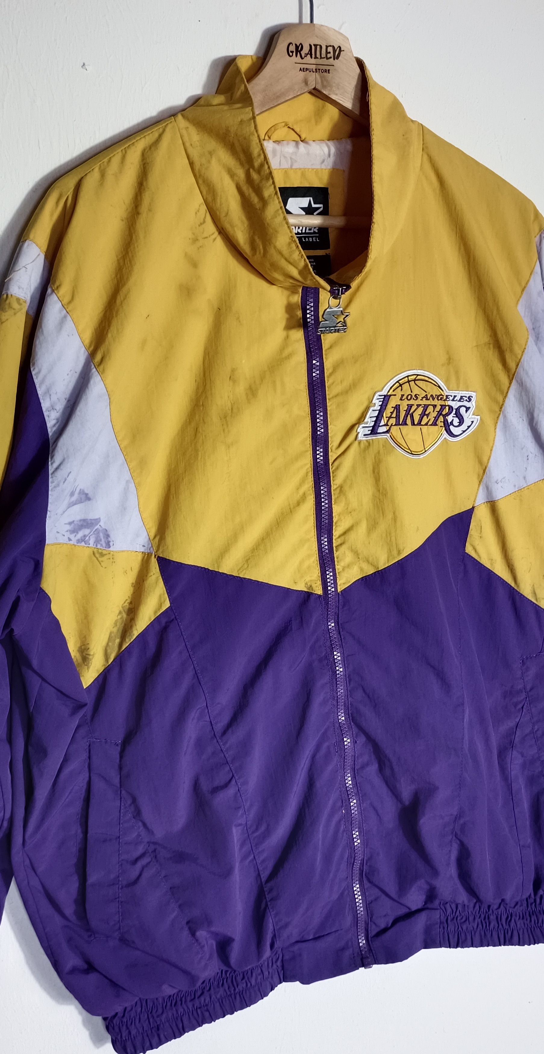 NBA × Starter × Vintage Vintage🔥🔥 L A Lakers Starter Full Zipper Size US XL / EU 56 / 4 - 3 Thumbnail