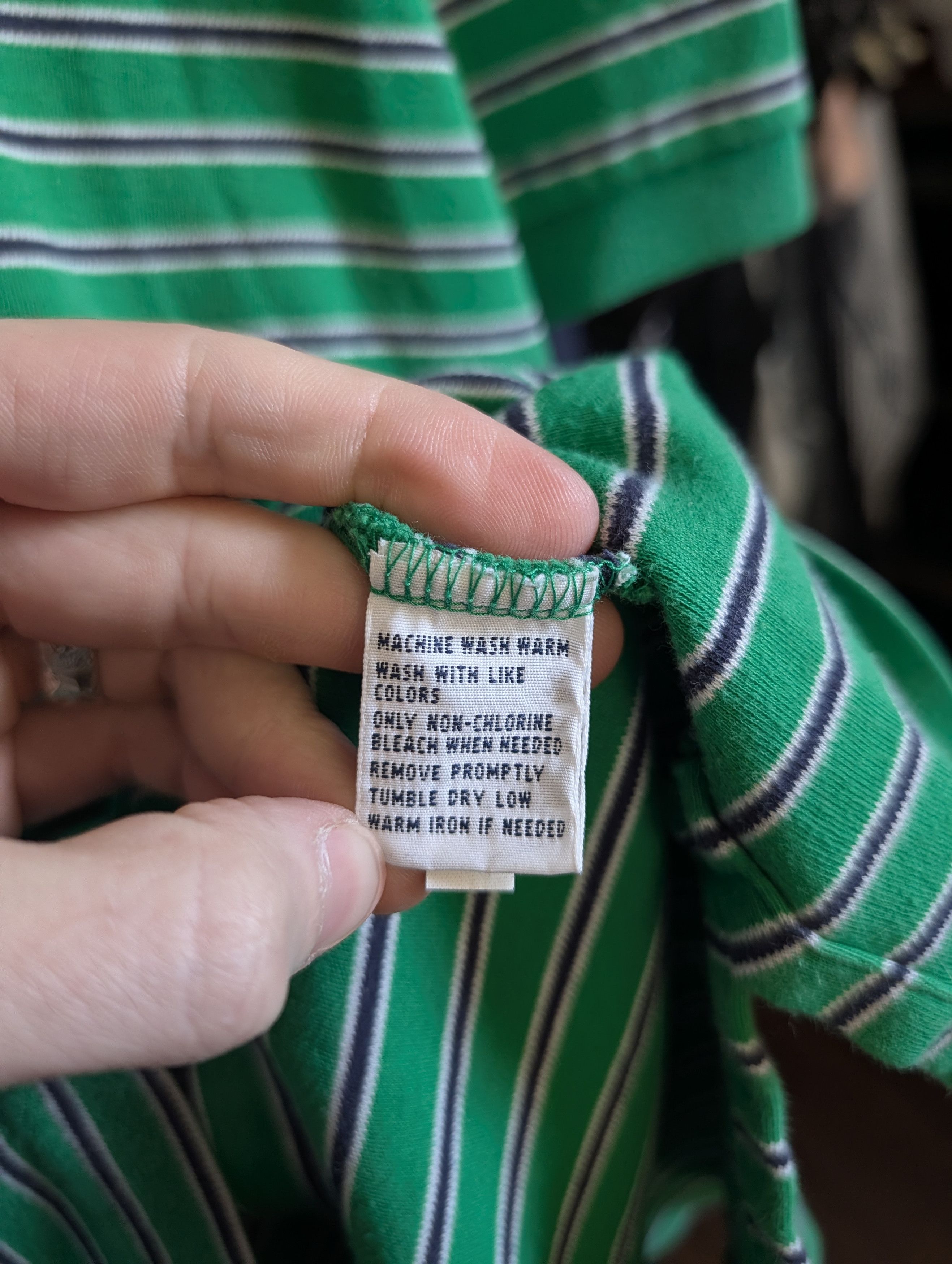 Polo Ralph Lauren Vintage green striped pink logo embroidered polo XL Size US XL / EU 56 / 4 - 10 Thumbnail