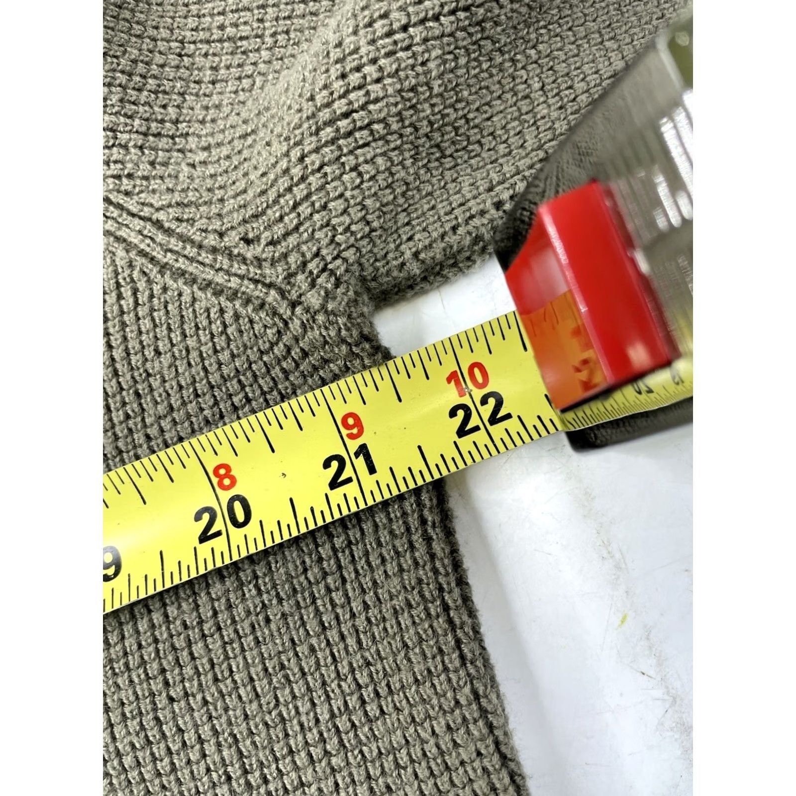 Quince Quince Organic Cotton Cashmere Waffle Crewneck Sweater Olive Green XL Mens Crew Neck Long Sleeve Pullover Breathable Knit Size XL / US 12-14 / IT 48-50 - 5 Thumbnail