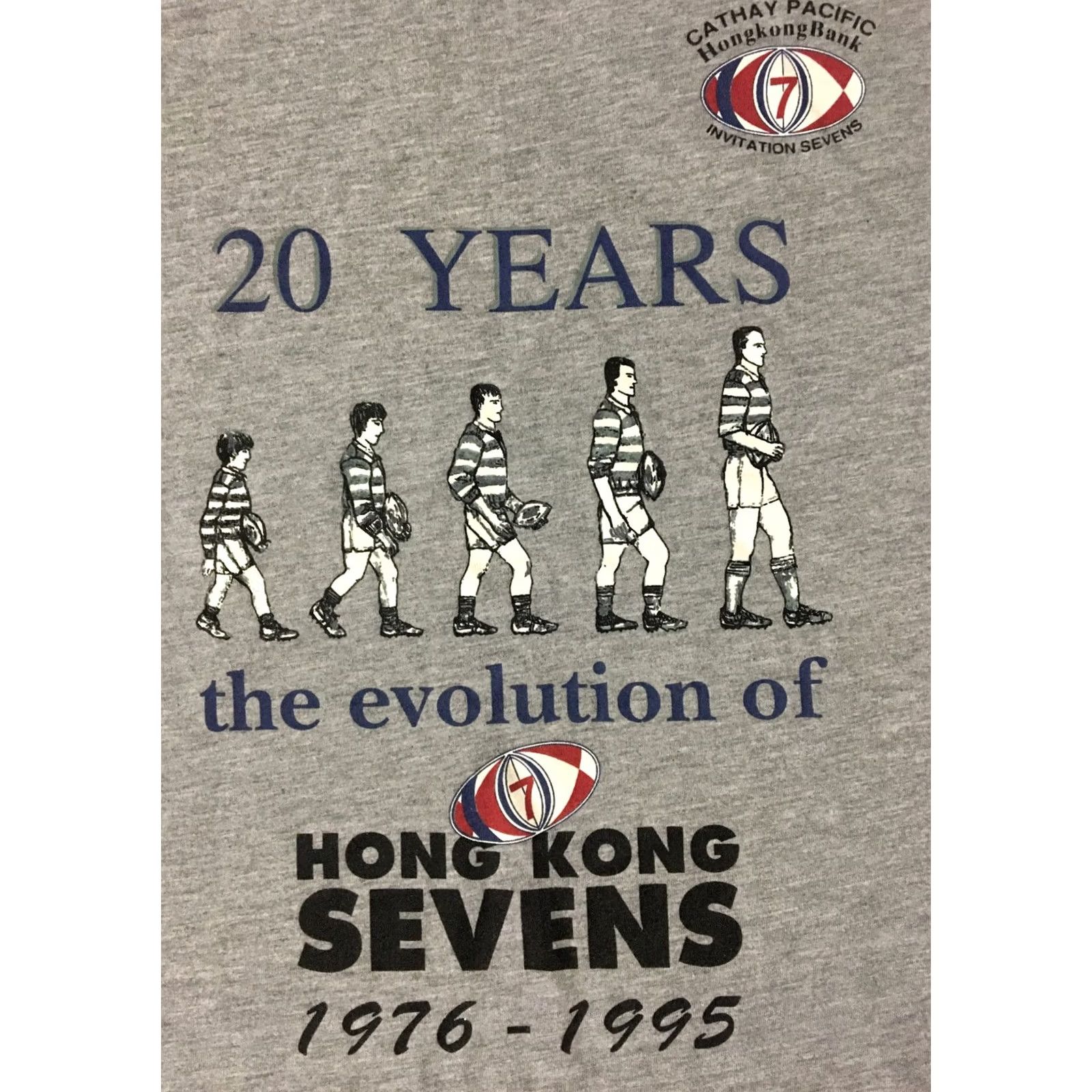 Reebok VINTAGE Reebok Shirt Mens XL 90s Hong Kong Sevens Rugby Tournament 20th Anniversary Gray Size US XL / EU 56 / 4 - 3 Thumbnail