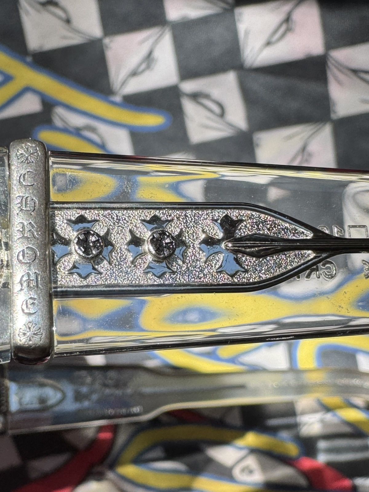 Chrome Hearts Chrome Hearts TRYVAGAGAIN Crystal/Silver Sunglasses Size ONE SIZE - 6 Thumbnail