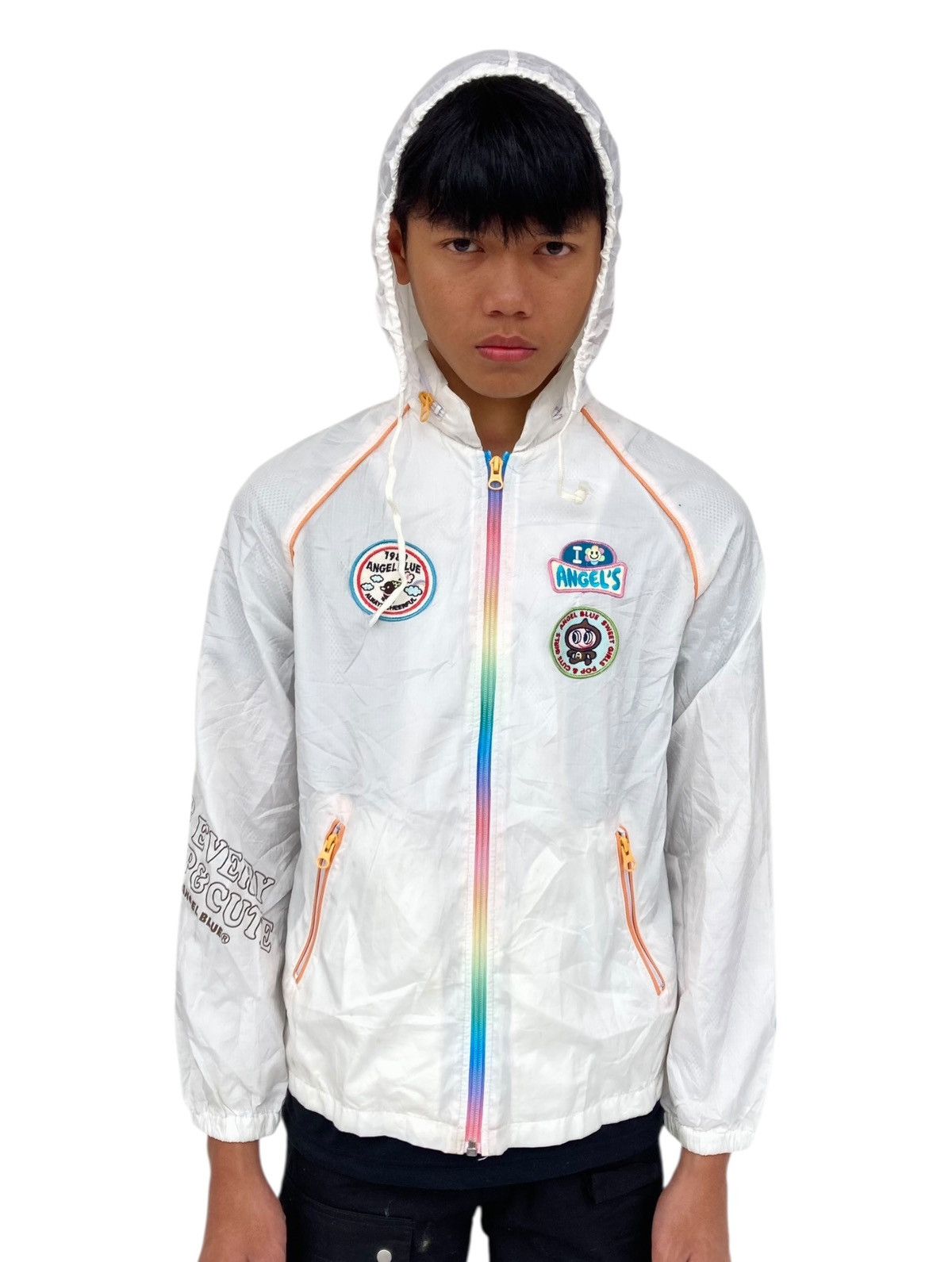Hysteric Glamour ☠️NEEDGONE☠️90s Angel Blue Lightweight Jacket Rainbow Zip Size US M / EU 48-50 / 2 - 6 Thumbnail