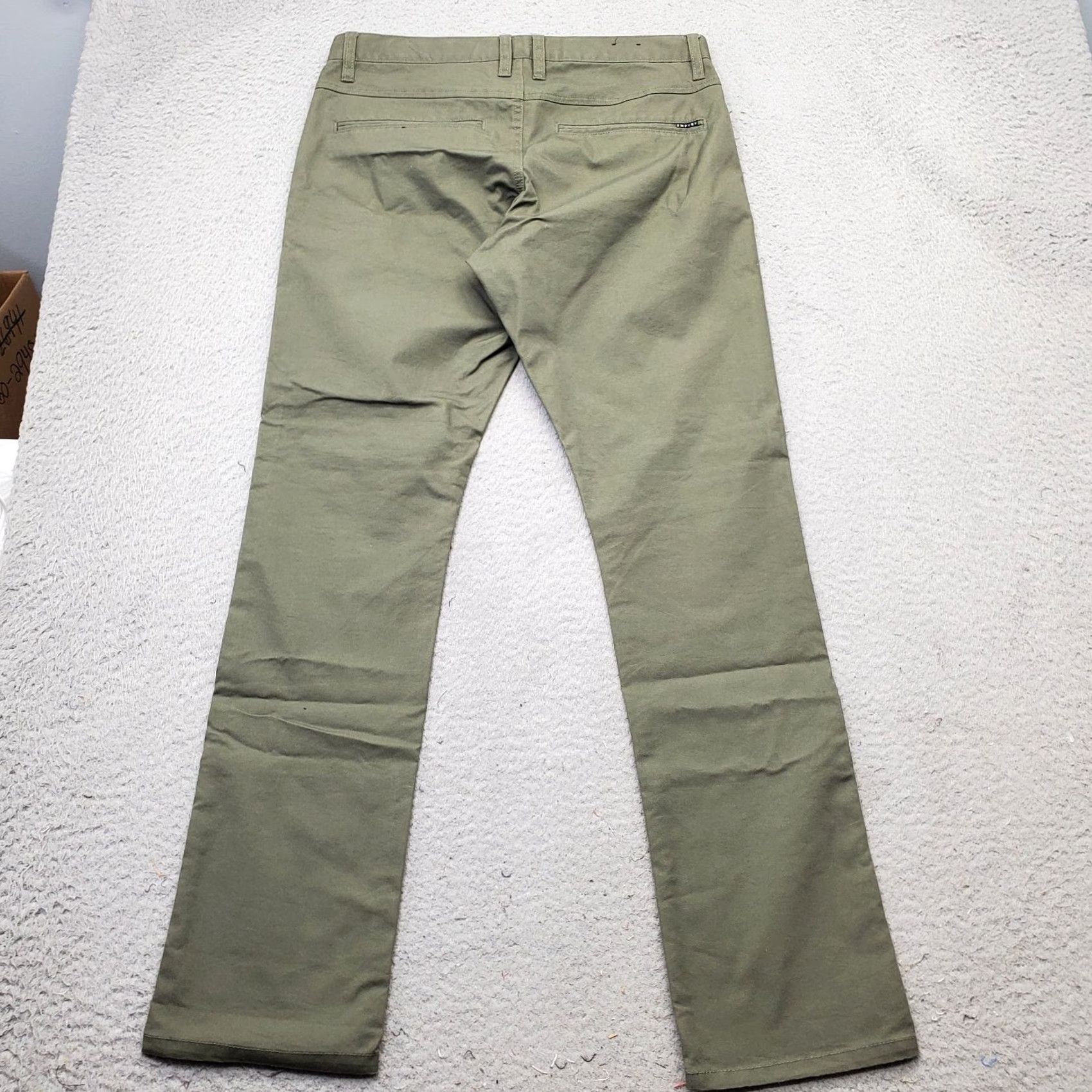 Empyre Empyre Womens Chino Pants: Skeletor Flex Low Waist Slim Fit Skinny Leg 30 Green Size 30 Womens Size 30" / US 8 / IT 44 - 2 Thumbnail