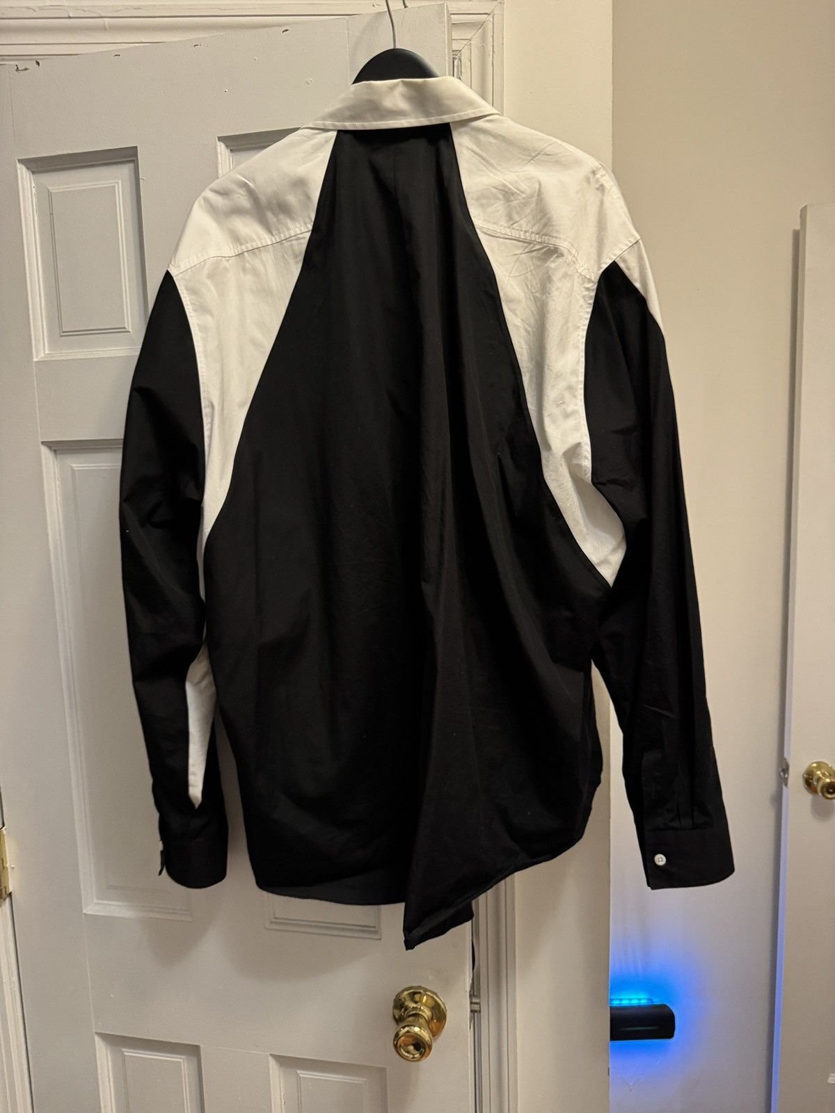 Peter Do Poplin black white combo oversized shirt Size US M / EU 48-50 / 2 - 2 Thumbnail
