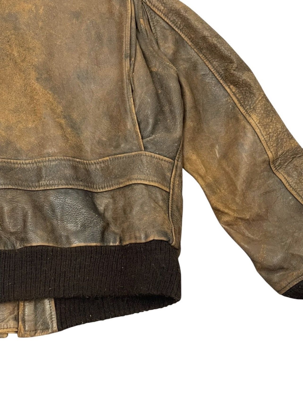Avirex Vtg 80s Avirex USA Typ G2 Raider Leather Jacket Macgyver 2🟦 Size US L / EU 52-54 / 3 - 14 Thumbnail