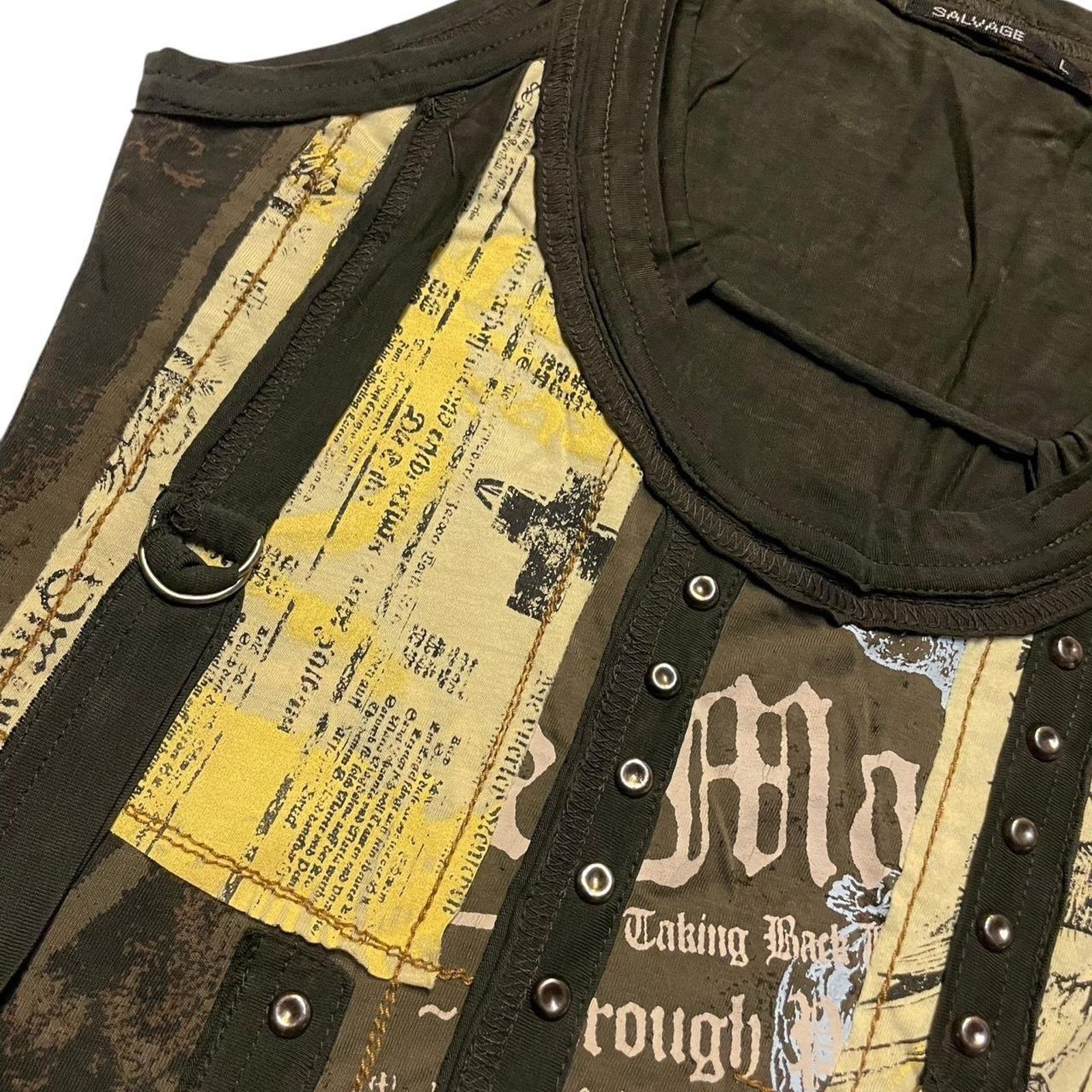 Salvage NWOT Vintage Y2K Salvage grunge punk goth lace-up tank dress Size L / US 10 / IT 46 - 6 Thumbnail