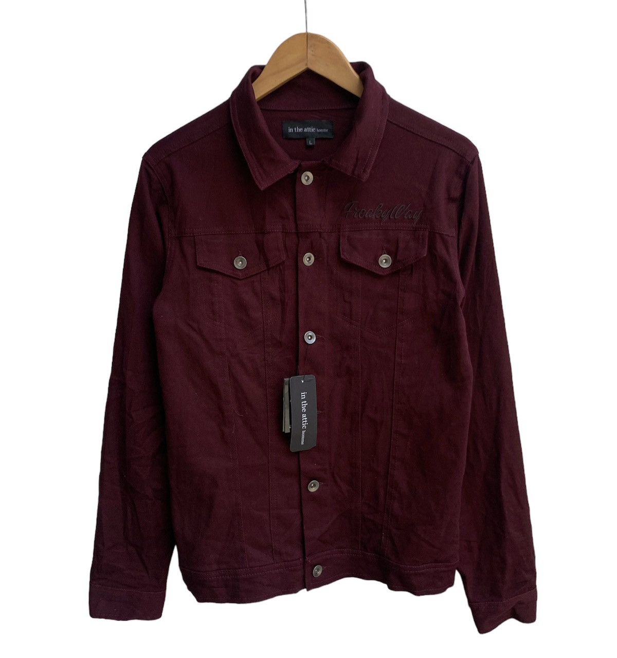 image of Nos In The Attic Homme Jacket in Maroon, Women's (Size Large)