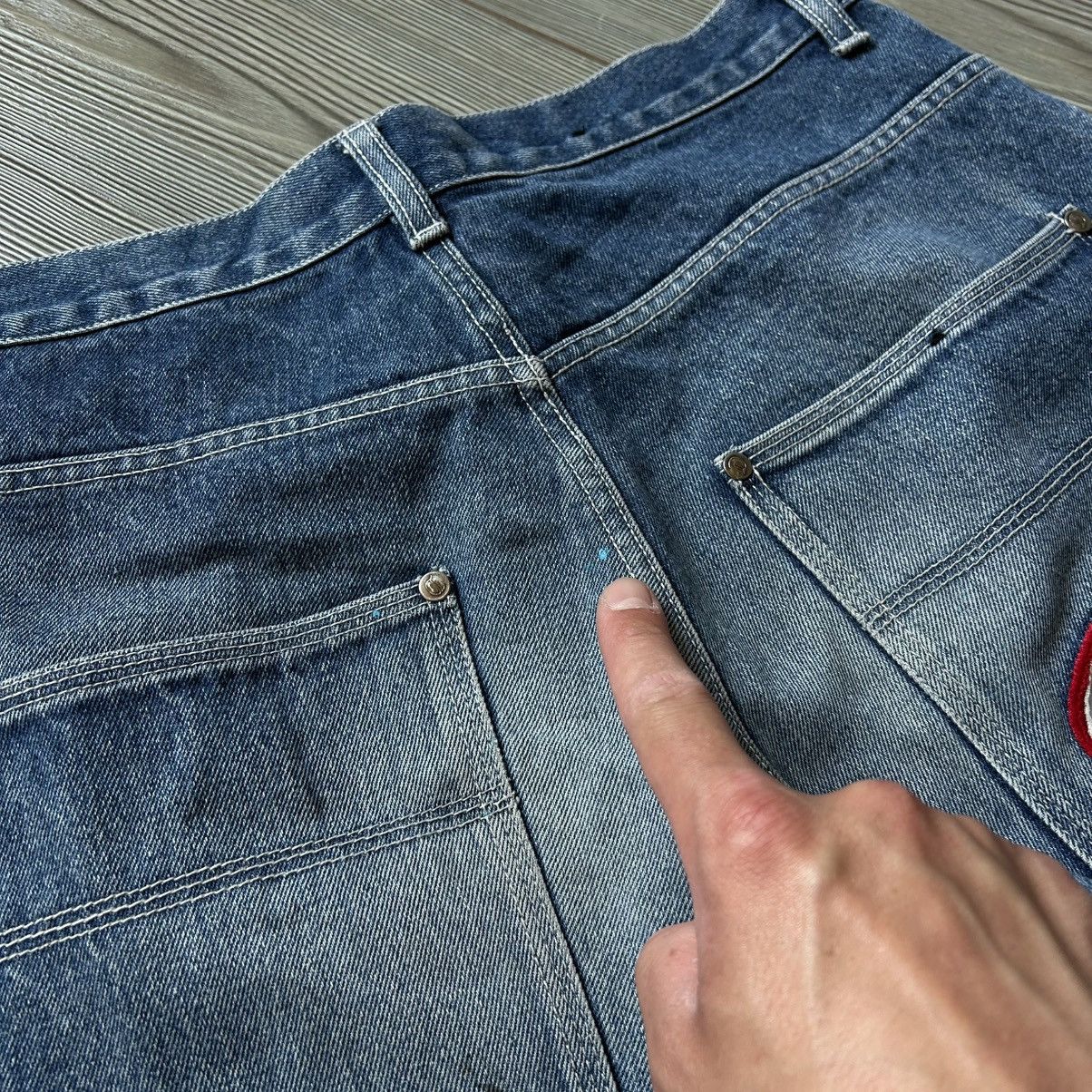 Eminem Vintage Y2K Eminem Slim Shady Carpenter Rap Shorts Jort Size US 31 - 7 Thumbnail