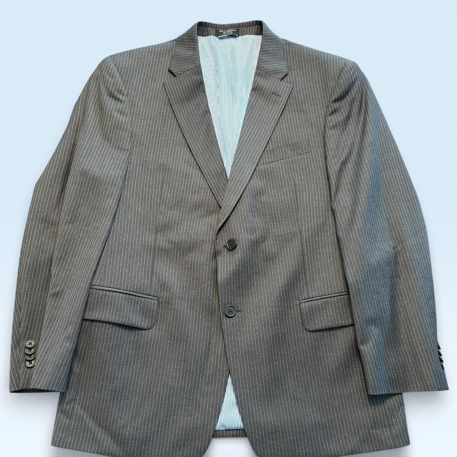 Tommy Hilfiger Tommy Hilfiger Suit Jacket 42S Pinstripe Wool Blazer Short Size 42S - 1 Thumbnail