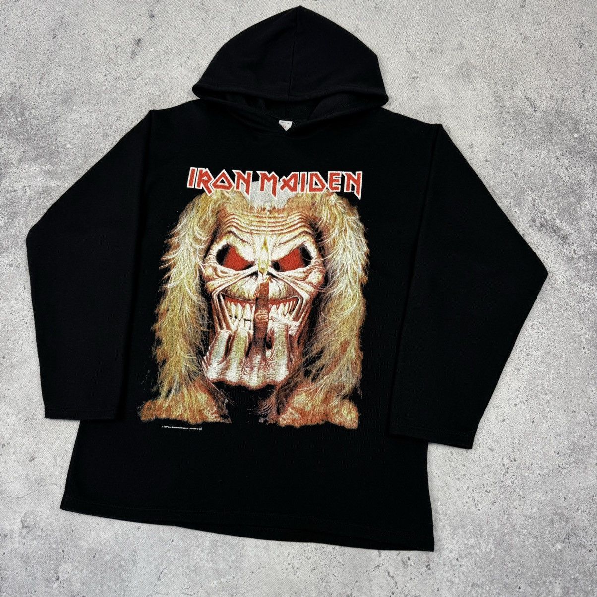 Band Tees Vintage Iron Maiden 1997 Middle Finger Logo Hoodie Size US XL / EU 56 / 4 - 5 Thumbnail