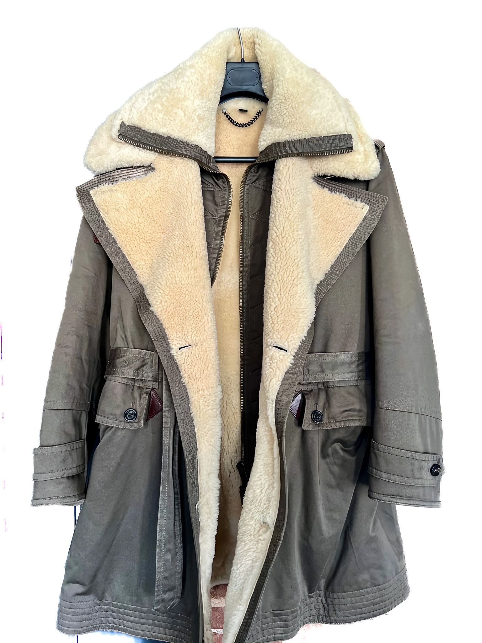 Burberry Prorsum PRORSUM DOUBLE COLLAR HEAVY SHEARLING COAT Size US M / EU 48-50 / 2 - 2 Thumbnail
