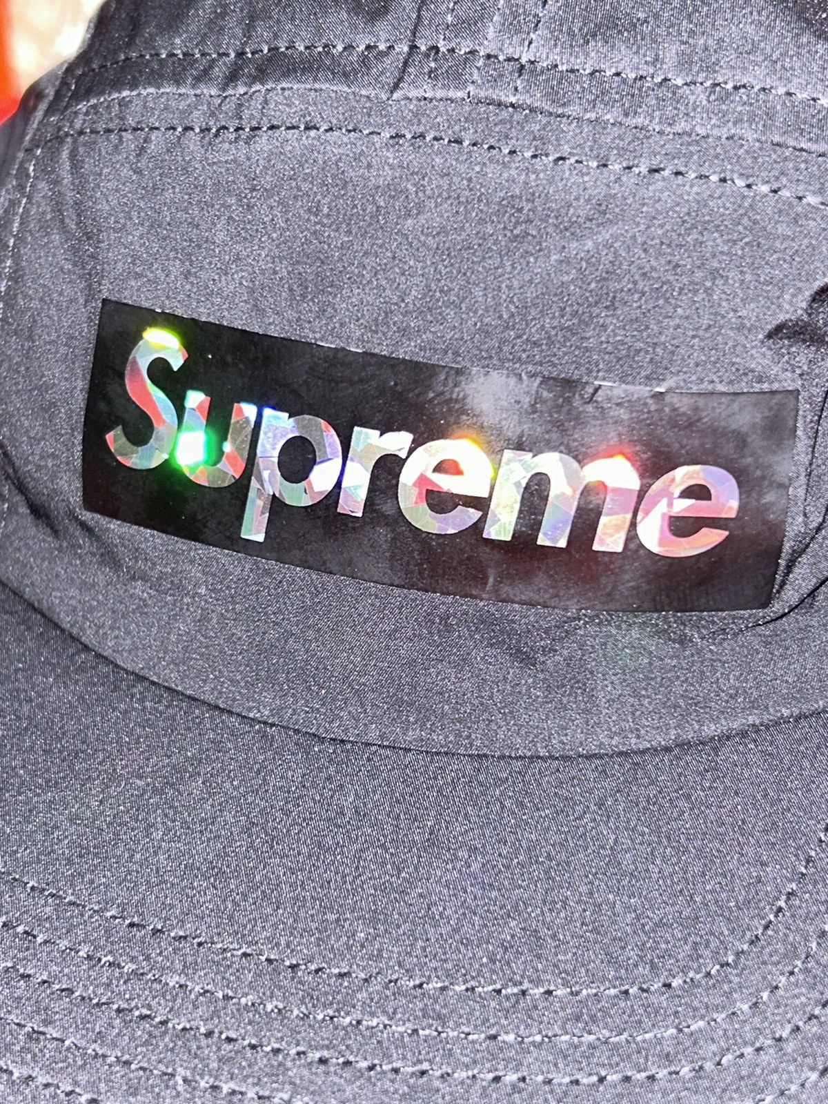 Supreme Supreme Holographic Logo Camp Cap Black SS19 NEW Size ONE SIZE - 8 Thumbnail