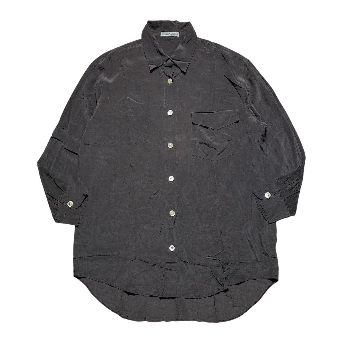 Armani Collezioni Vtg 90s Emporio Armani Shirt Collar Open Size US L / EU 52-54 / 3 - 1 Thumbnail