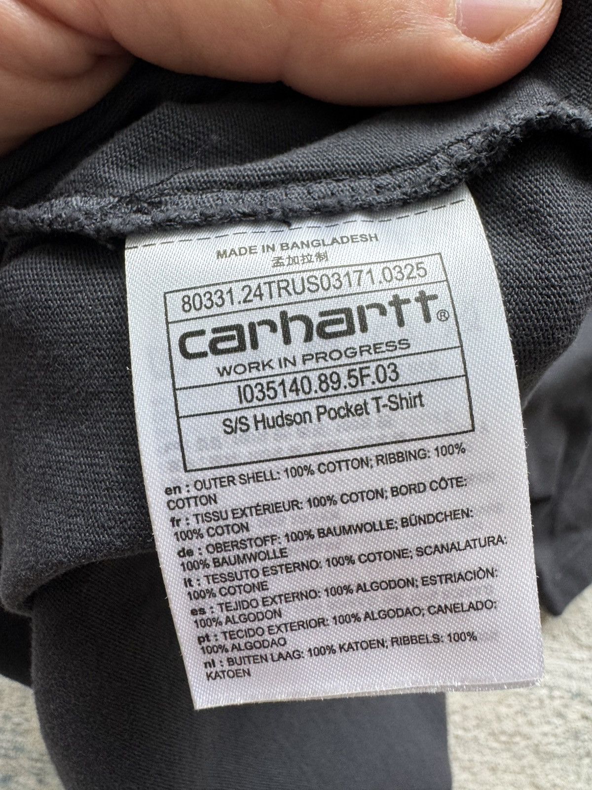 Carhartt Carhartt WIP S/S Hudson Pocket T-Shirt Size US XL / EU 56 / 4 - 4 Thumbnail
