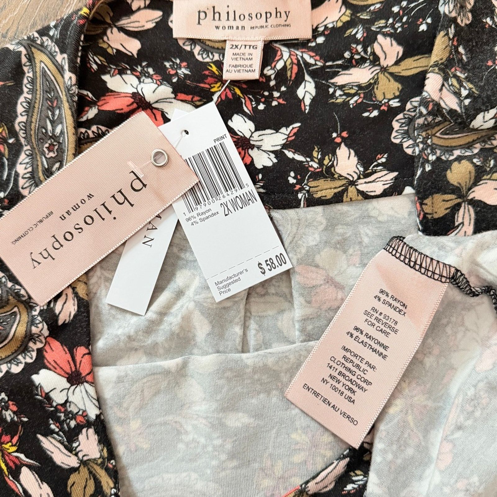 Other Philosophy 2Xlarge plus tall paisley Whimsy Indie retro Size XXL / US 16-18 / IT 52-54 - 5 Thumbnail