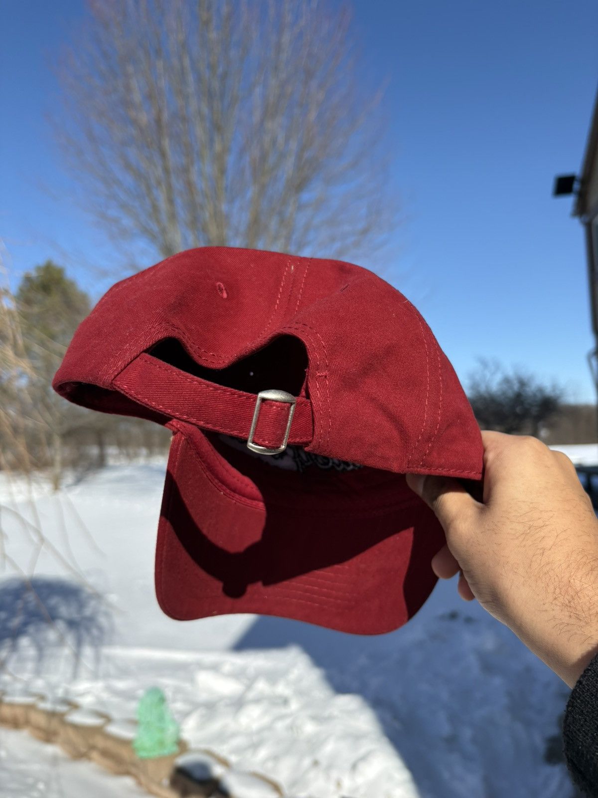 Caterpillar CAT Caterpillar Vintage 90s Hat Cap Strapback Script OSFA Size ONE SIZE - 6 Thumbnail