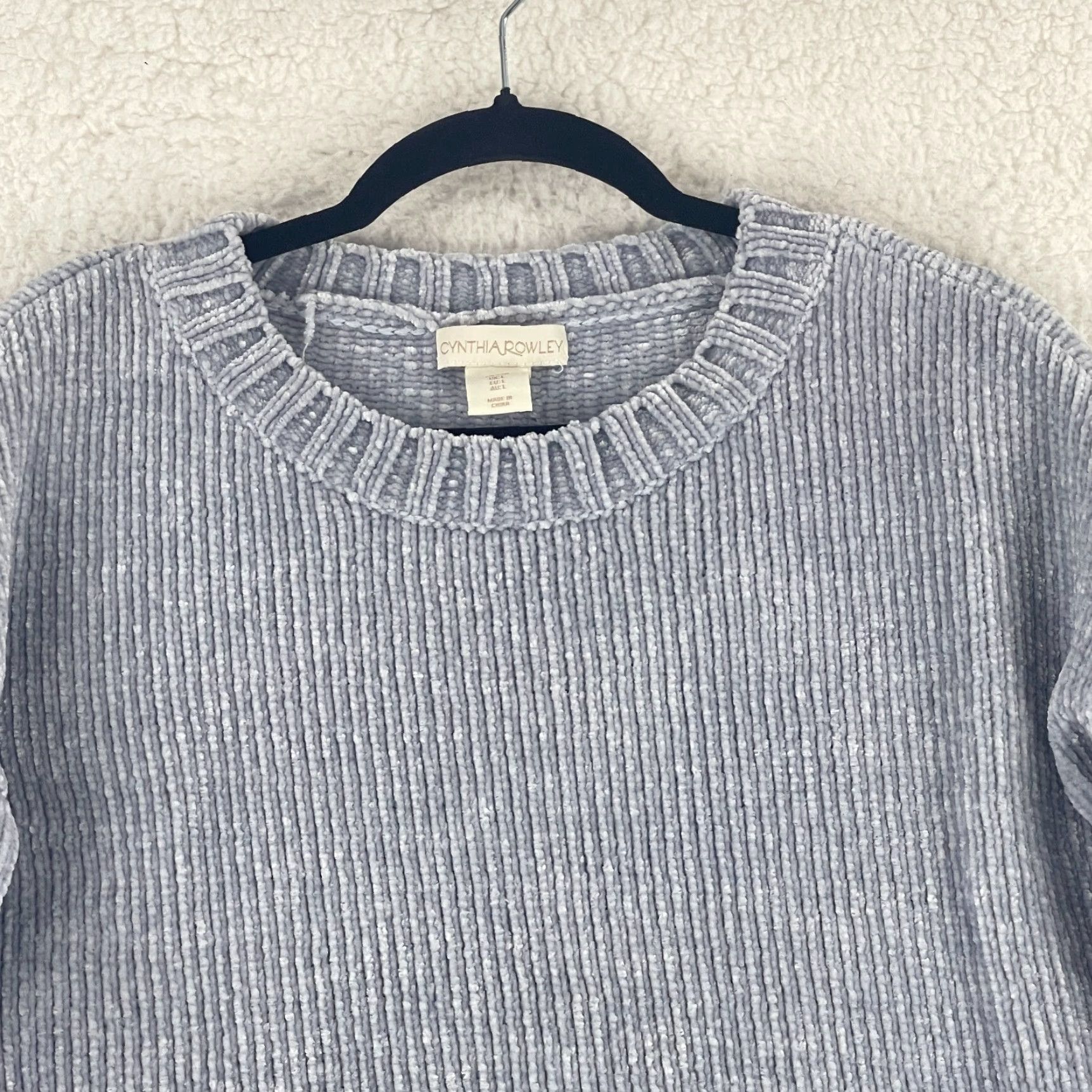 Cynthia Rowley Cynthia Rowley Gray Knit Pullover Sweater Womens Large Long Sleeve Casual Pullover Knit Shirt Size L / US 10 / IT 46 - 3 Thumbnail
