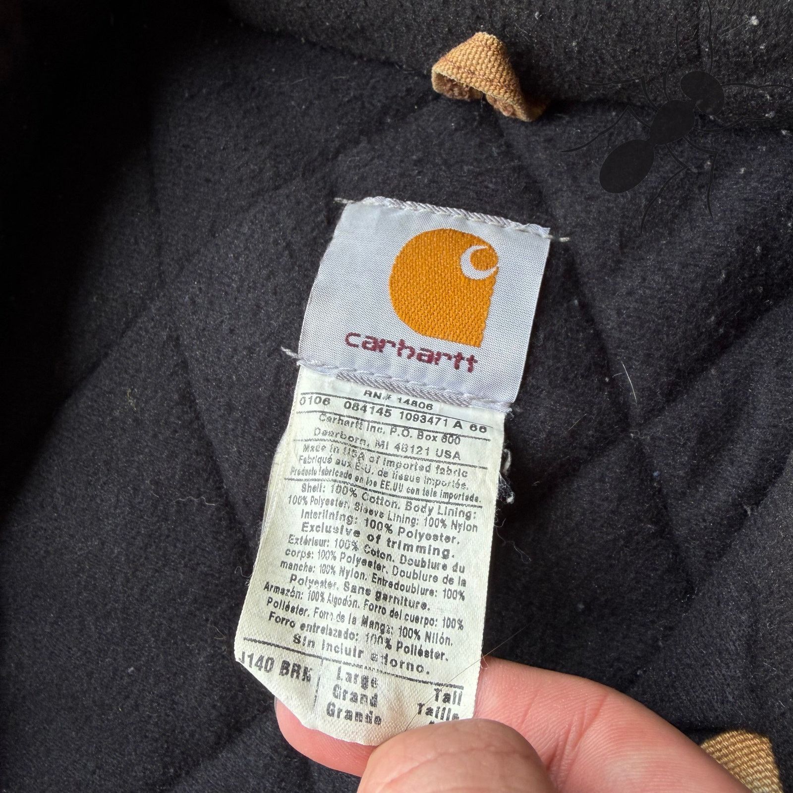 Carhartt × Vintage Carhartt J140 brown hooded work wear jacket Size US L / EU 52-54 / 3 - 5 Thumbnail