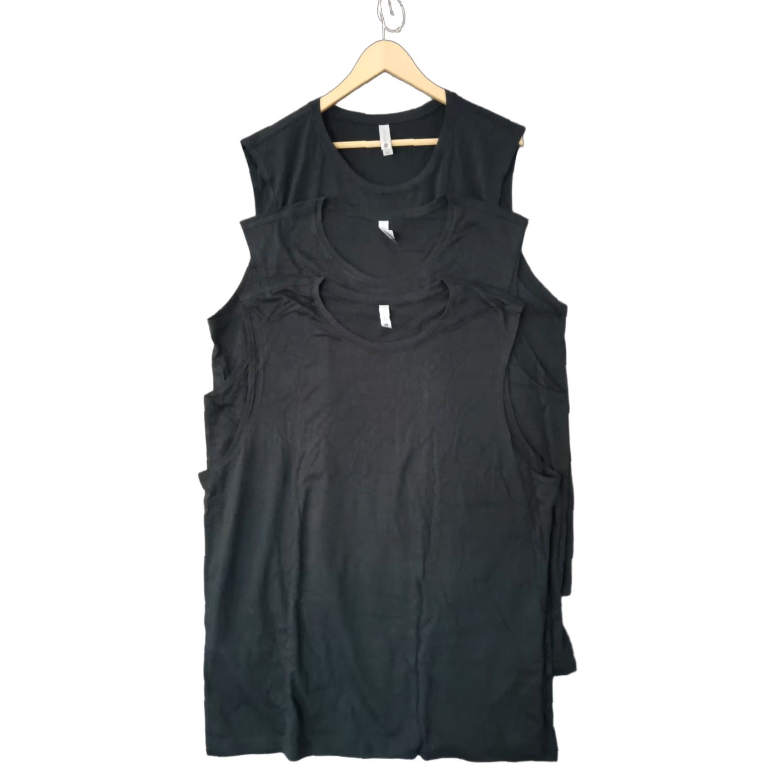 Next Level Next Level 3-Pack Men XXL Black Cotton Pullover Muscle Tank Top Shirt Size US XXL / EU 58 / 5 - 1 Thumbnail