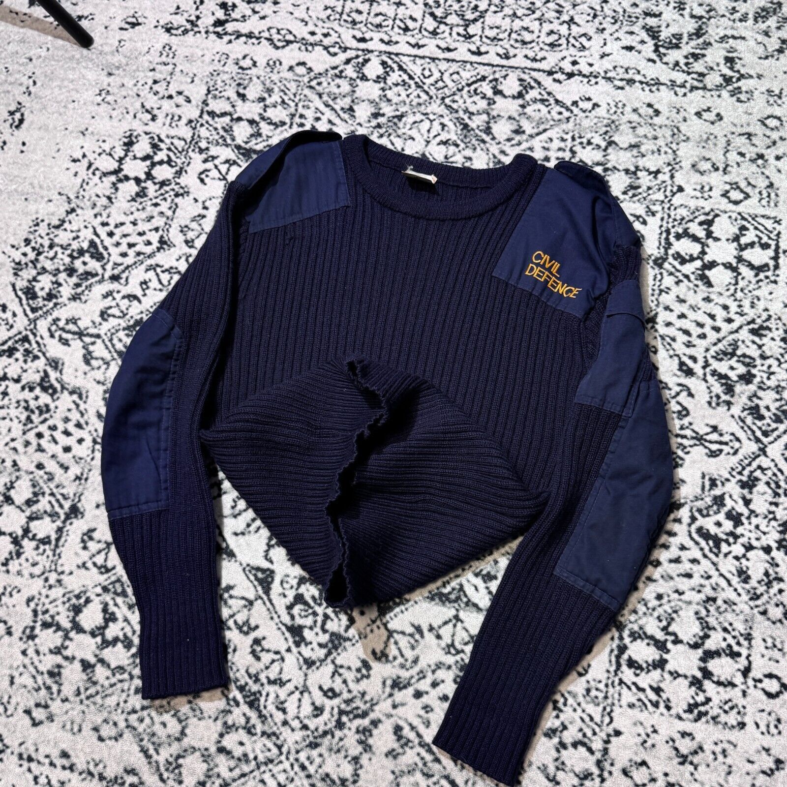 Vintage Vintage Blue Navy Wool Sweater Size L Plissed Civil Defence Size US L / EU 52-54 / 3 - 11 Thumbnail