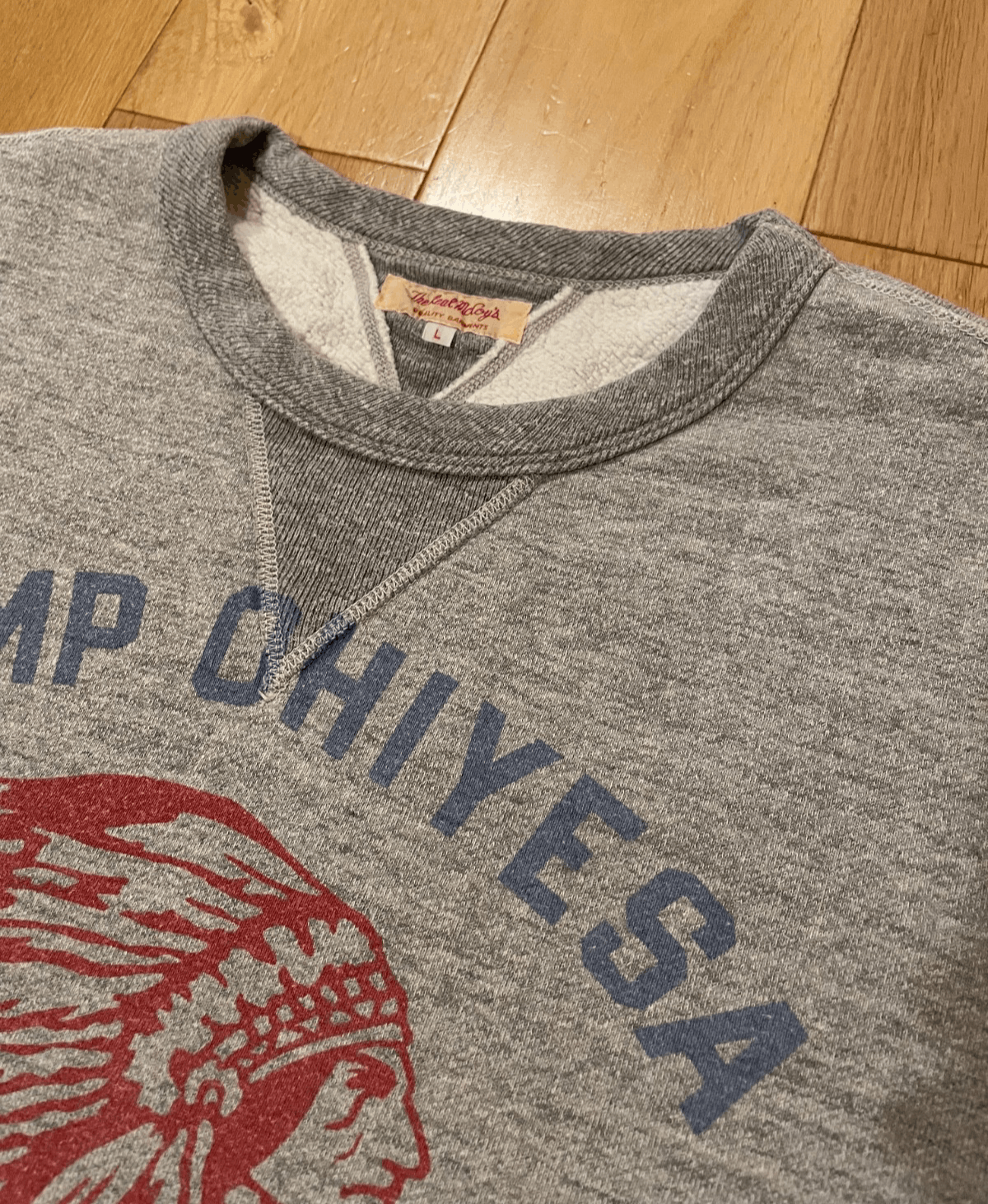 The Real McCoy's The Real McCoy's Loopwheel Print Sweatshirt Grey Large Size US L / EU 52-54 / 3 - 3 Thumbnail