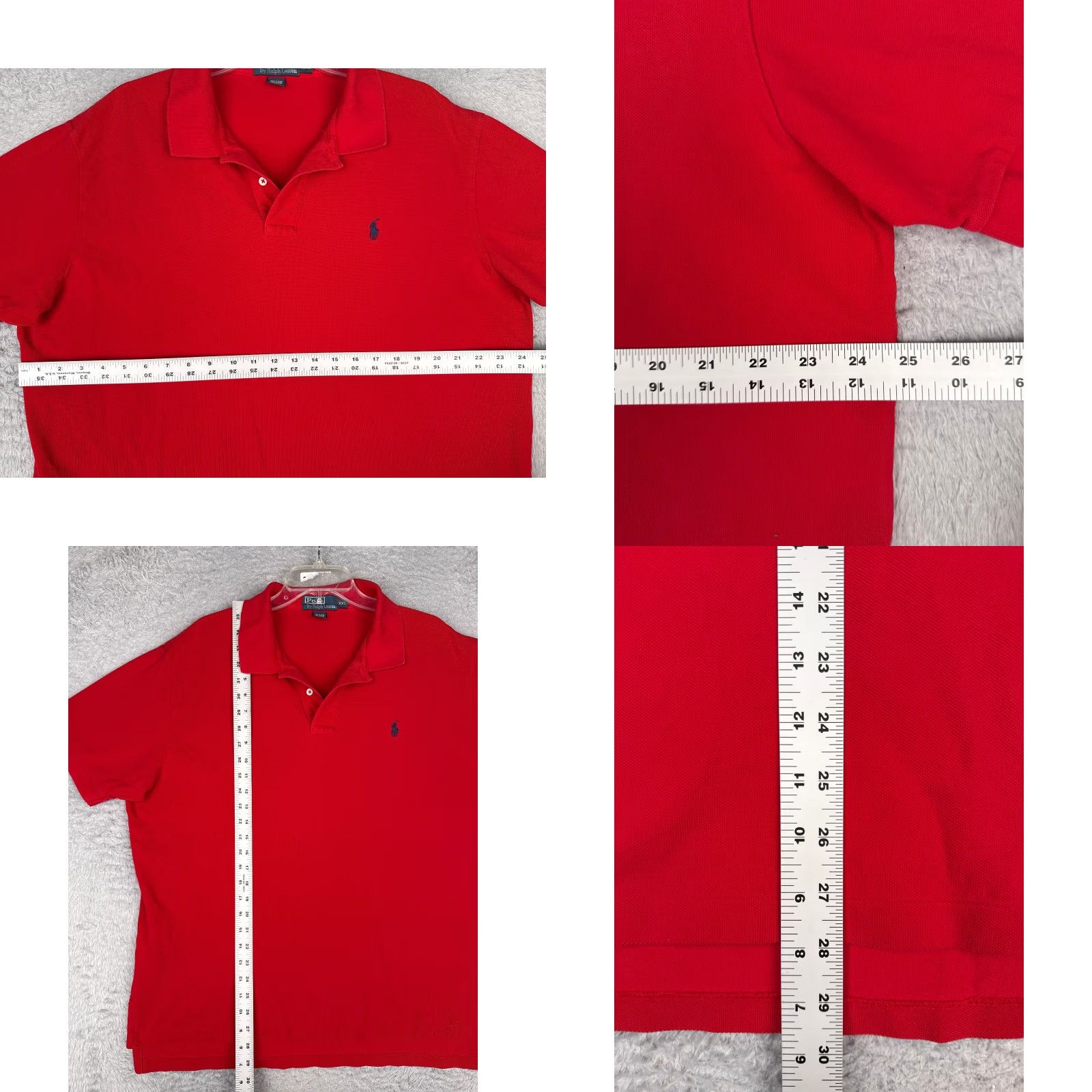 Ralph Lauren VINTAGE Ralph Lauren Polo Shirt Polo 2XL Red 100% Cotton Jersey Golf Mens Shirts Size US XXL / EU 58 / 5 - 8 Thumbnail