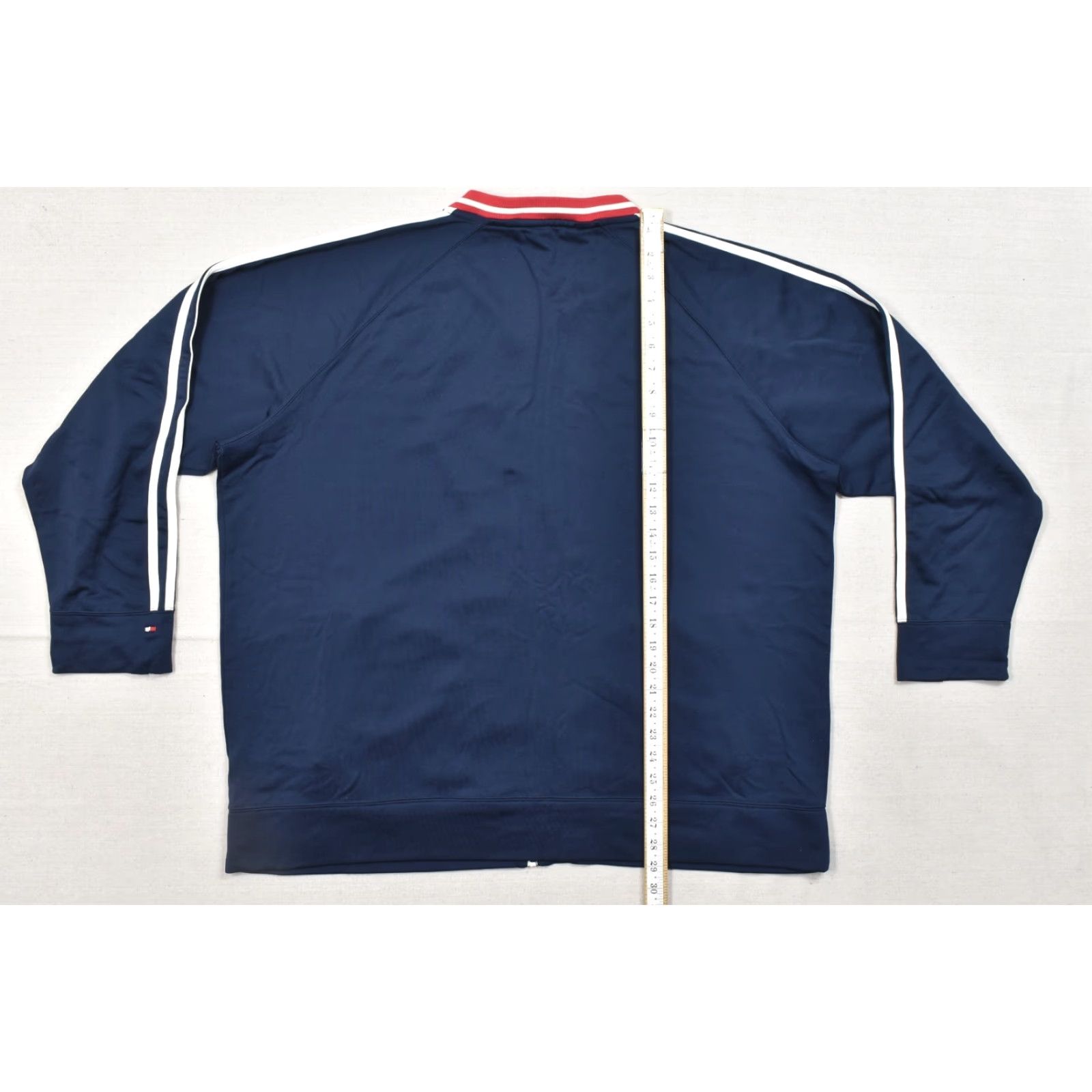 Tommy Hilfiger Tommy Hilfiger Woman 2X Navy Blue Full Zip Track Jacket White Stripe Red Casual Jacket Womens Size 2X Full Zip Tommy Hilfiger Jacket Size XXL / US 16-18 / IT 52-54 - 4 Thumbnail