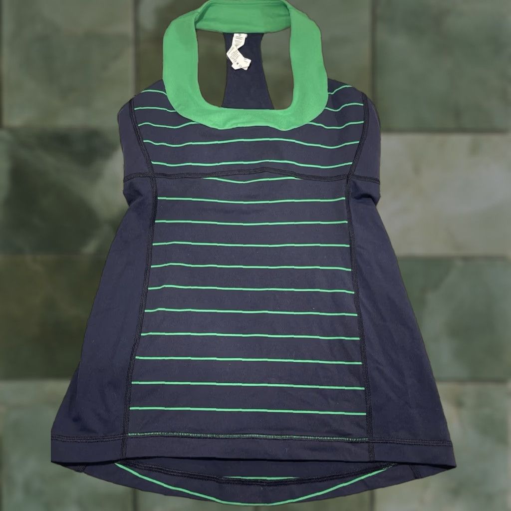 Lululemon Lululemon Tank Womens Size 6 Scoop Neck Striped Built-In Bra Racerback Athletic Multicolor Shirt? Size M / US 6-8 / IT 42-44 - 1 Thumbnail