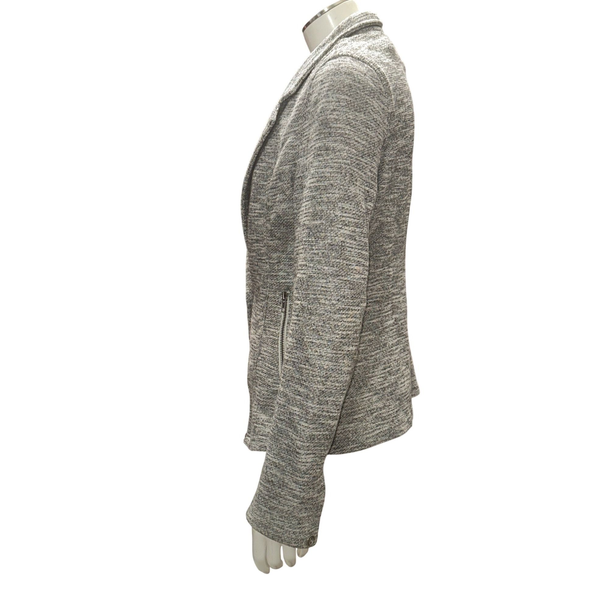 Other 41 Hawthorn Medium Grey Fitted Knit Blazer Single Button Str Size M / US 6-8 / IT 42-44 - 3 Thumbnail