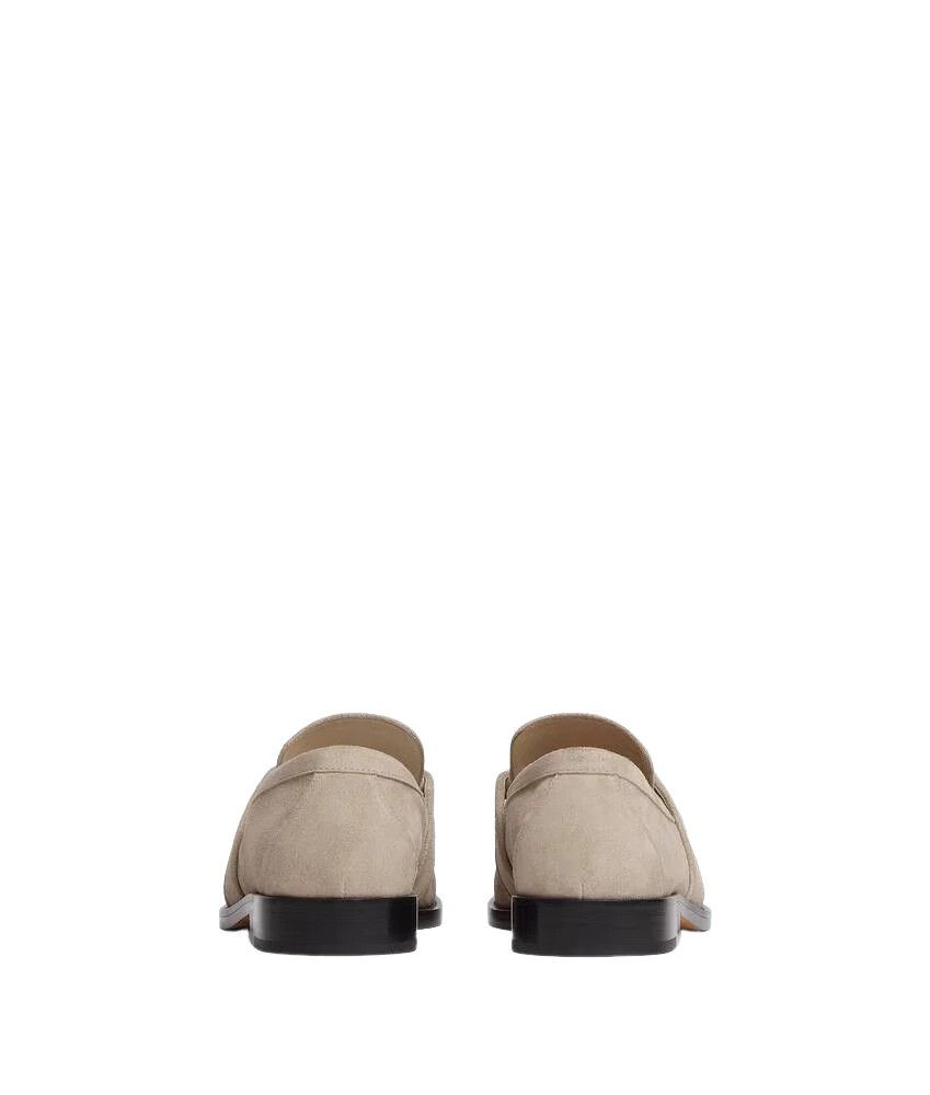 BOTTEGA VENETA Astaire Ecru Suede Loafers New Authentic